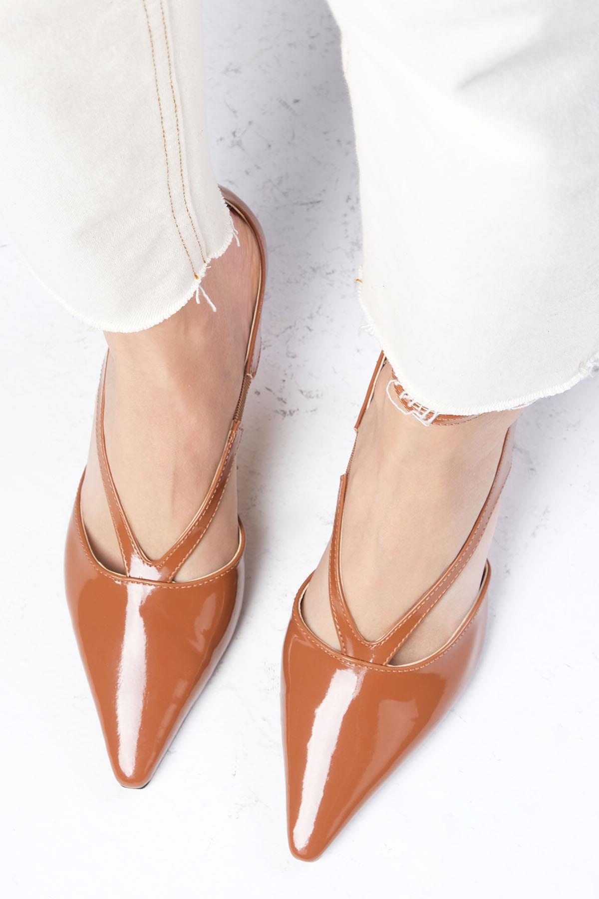 Elsa Taba Renk Topuklu Ayakkabı