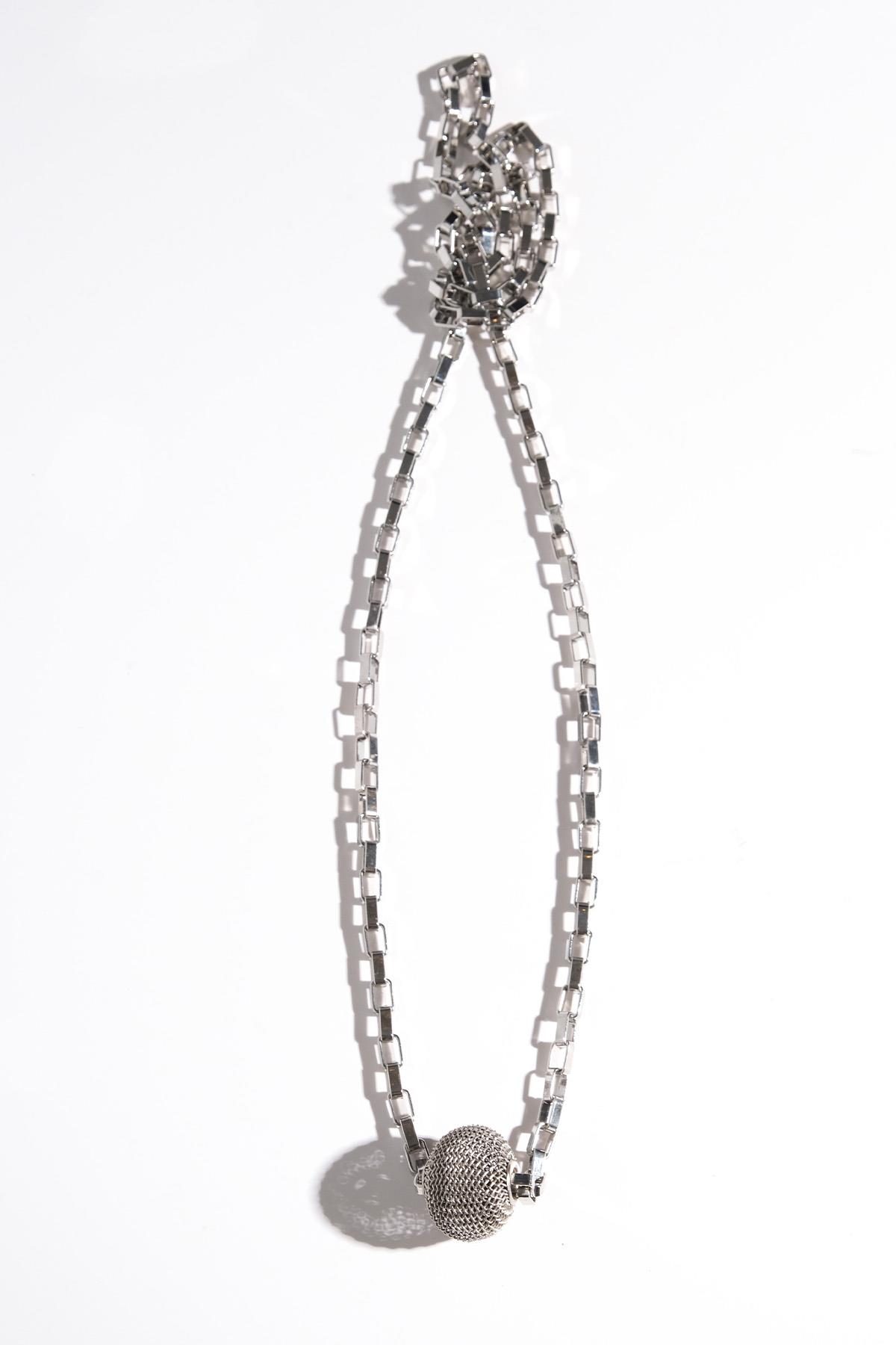 Gümüş Renk Top Kolye