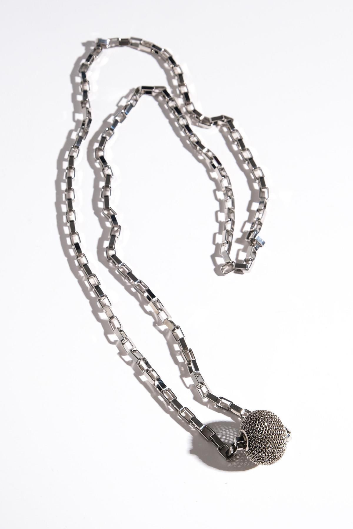 Gümüş Renk Top Kolye