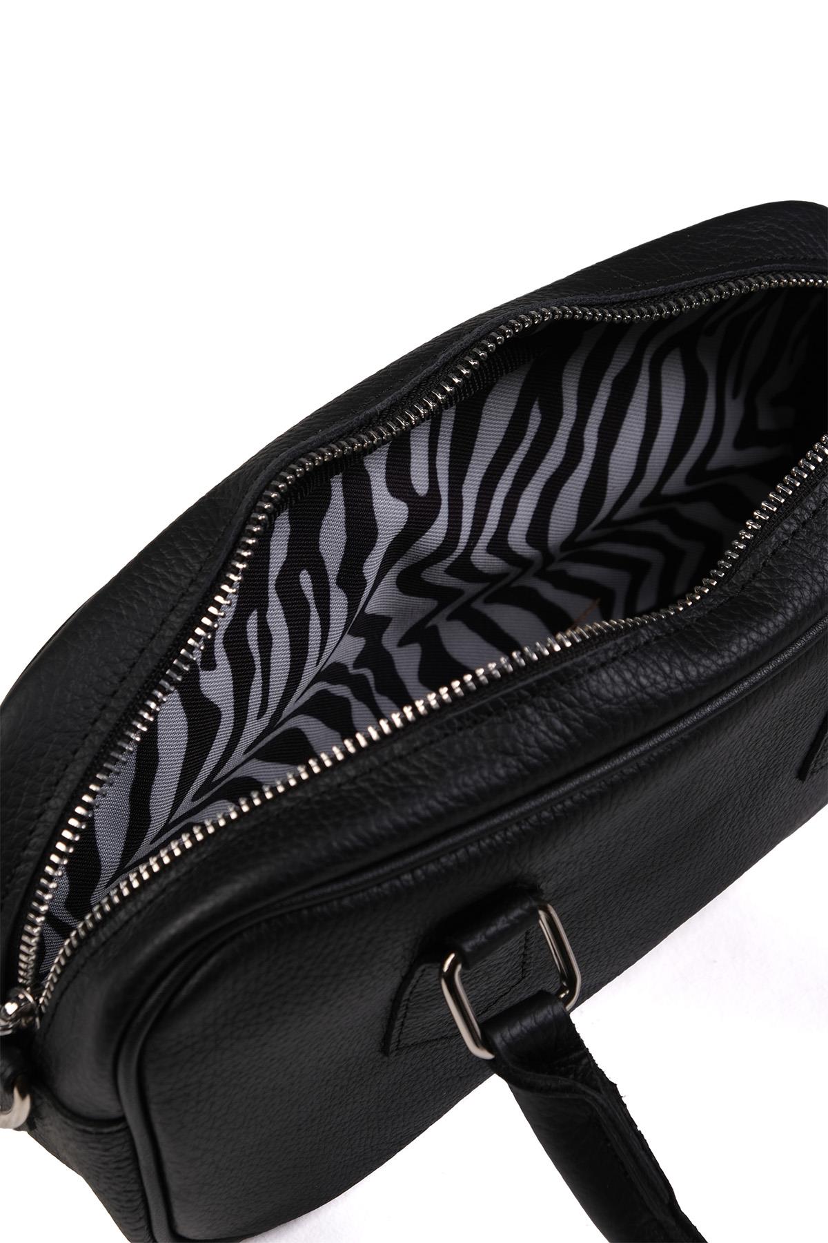 Hakiki Deri Siyah Renk El Ve Kol Çantası