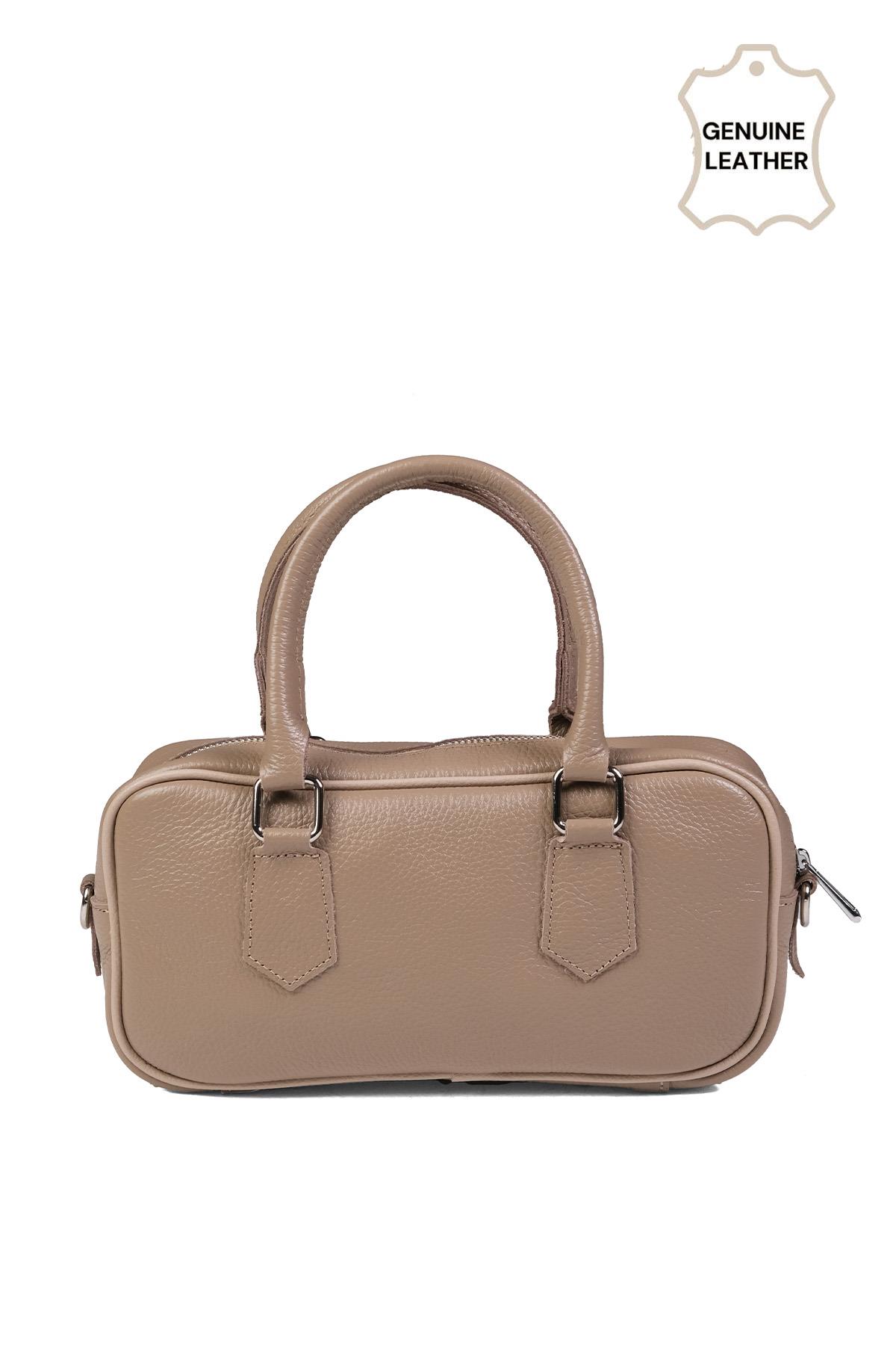 Hakiki Deri Vizon Renk El Ve Kol Çantası