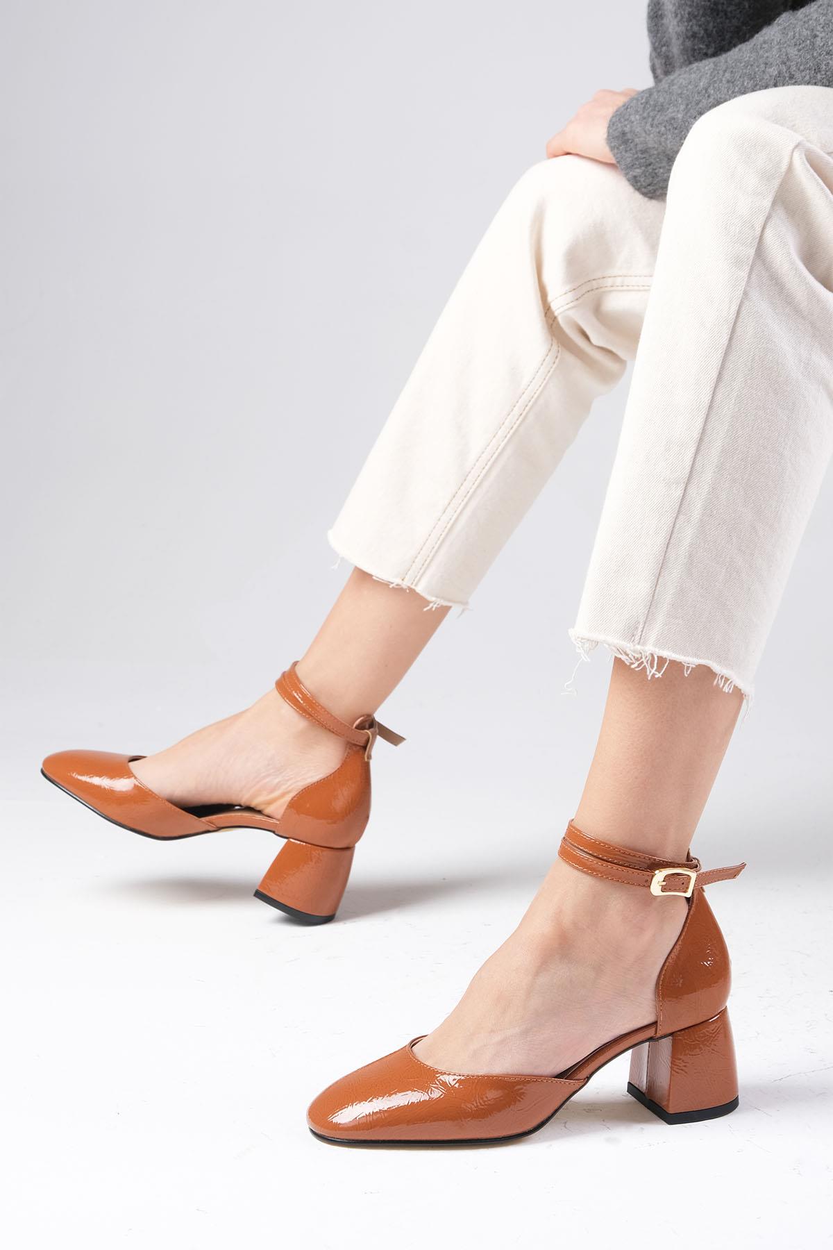 Ida Taba Renk Topuklu Ayakkabı