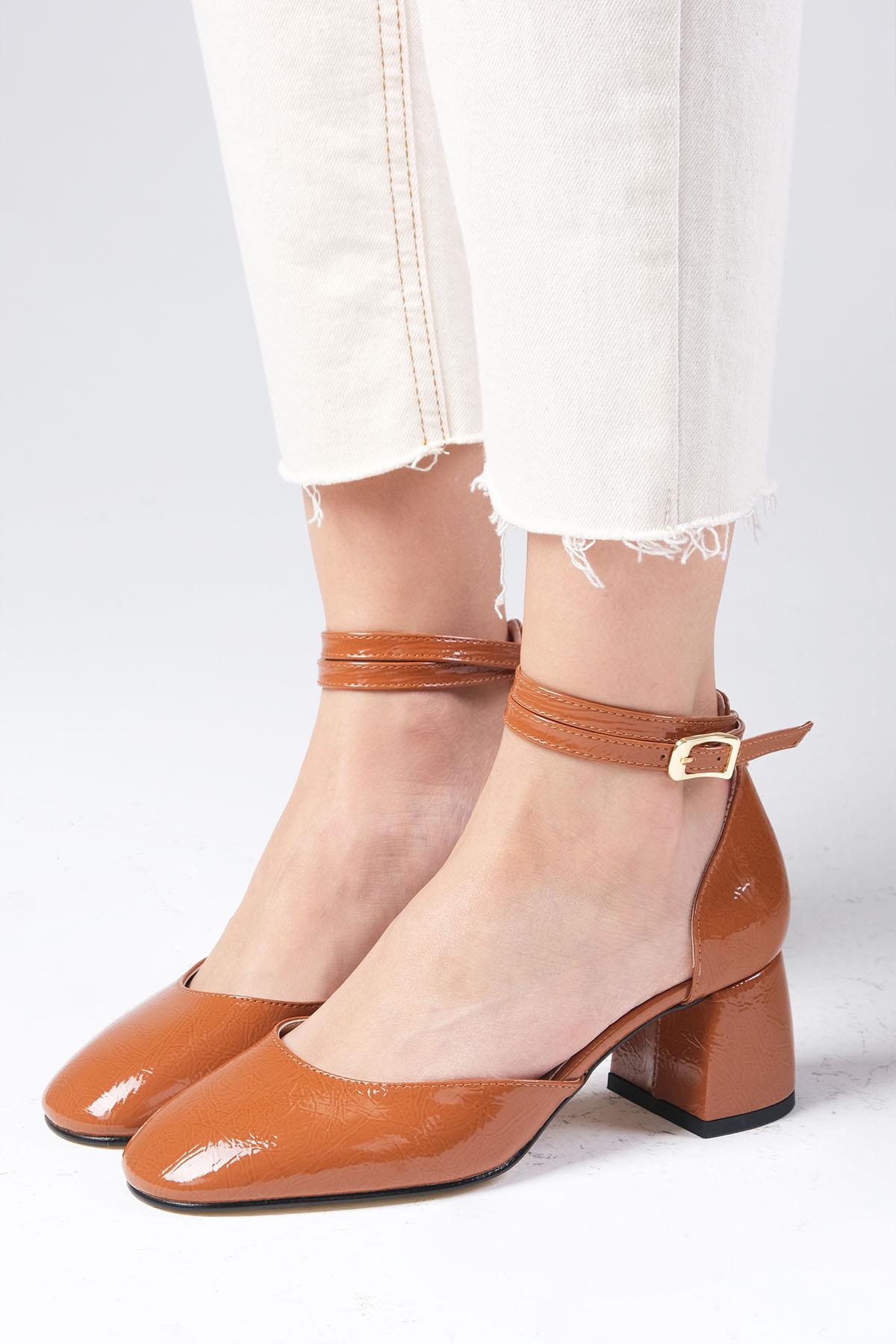 Ida Taba Renk Topuklu Ayakkabı