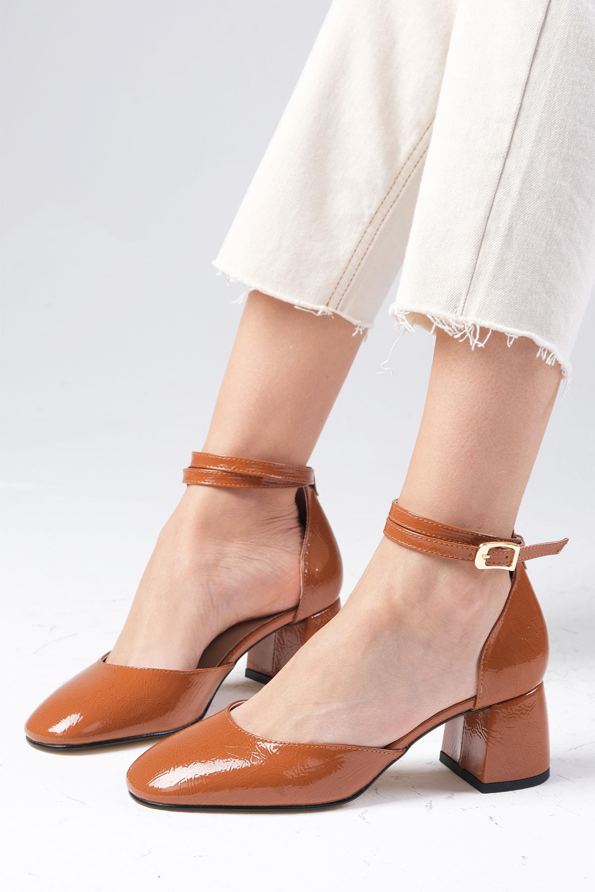 Ida Taba Renk Topuklu Ayakkabı