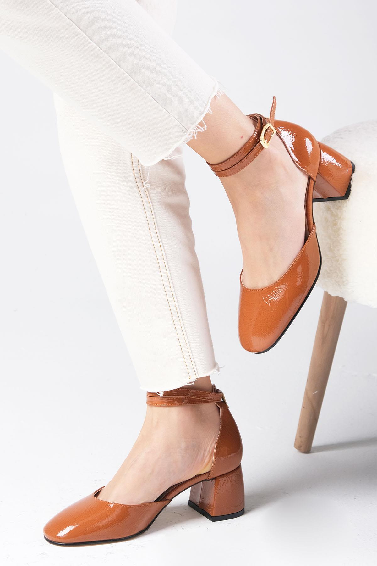 Ida Taba Renk Topuklu Ayakkabı