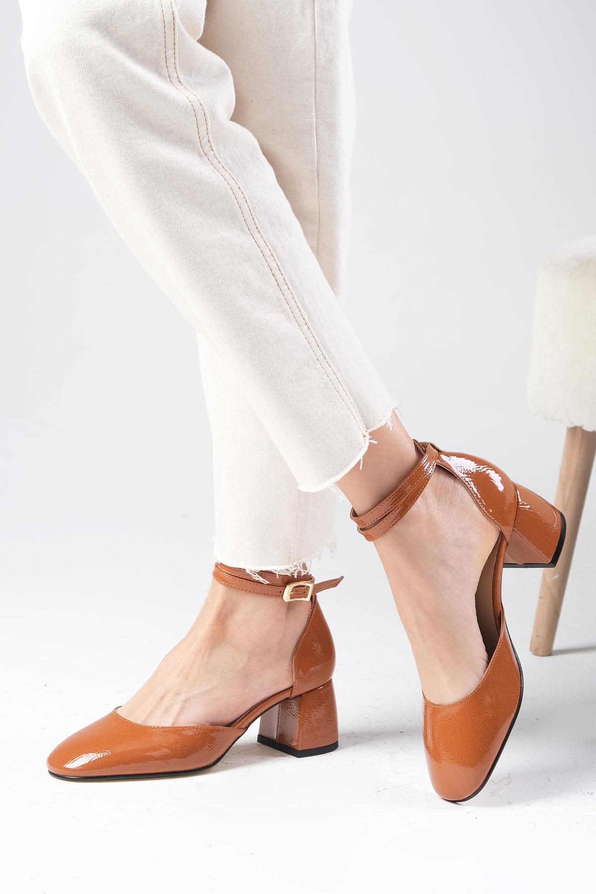 Ida Taba Renk Topuklu Ayakkabı