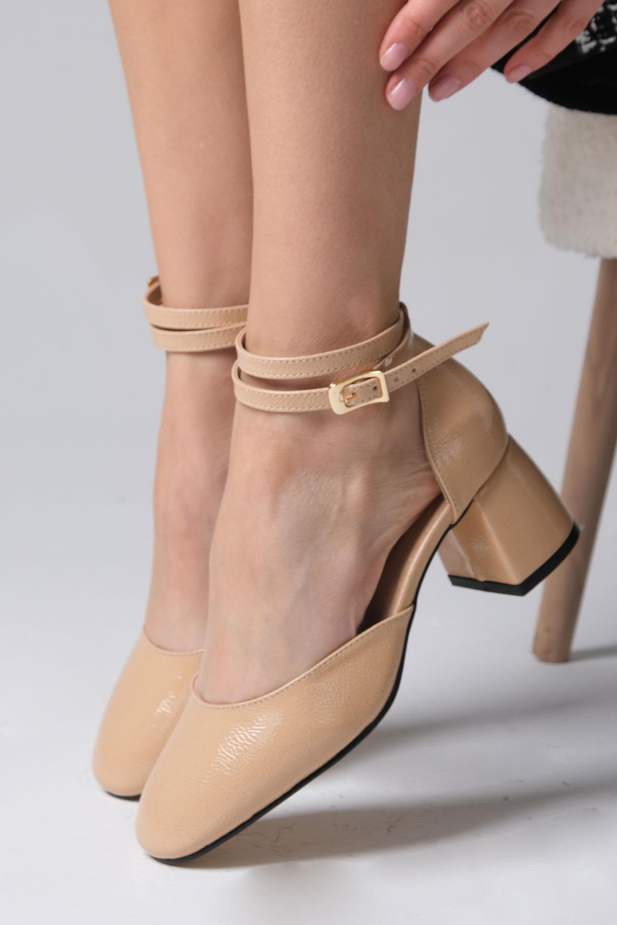 Ida Ten Renk Topuklu Ayakkabı