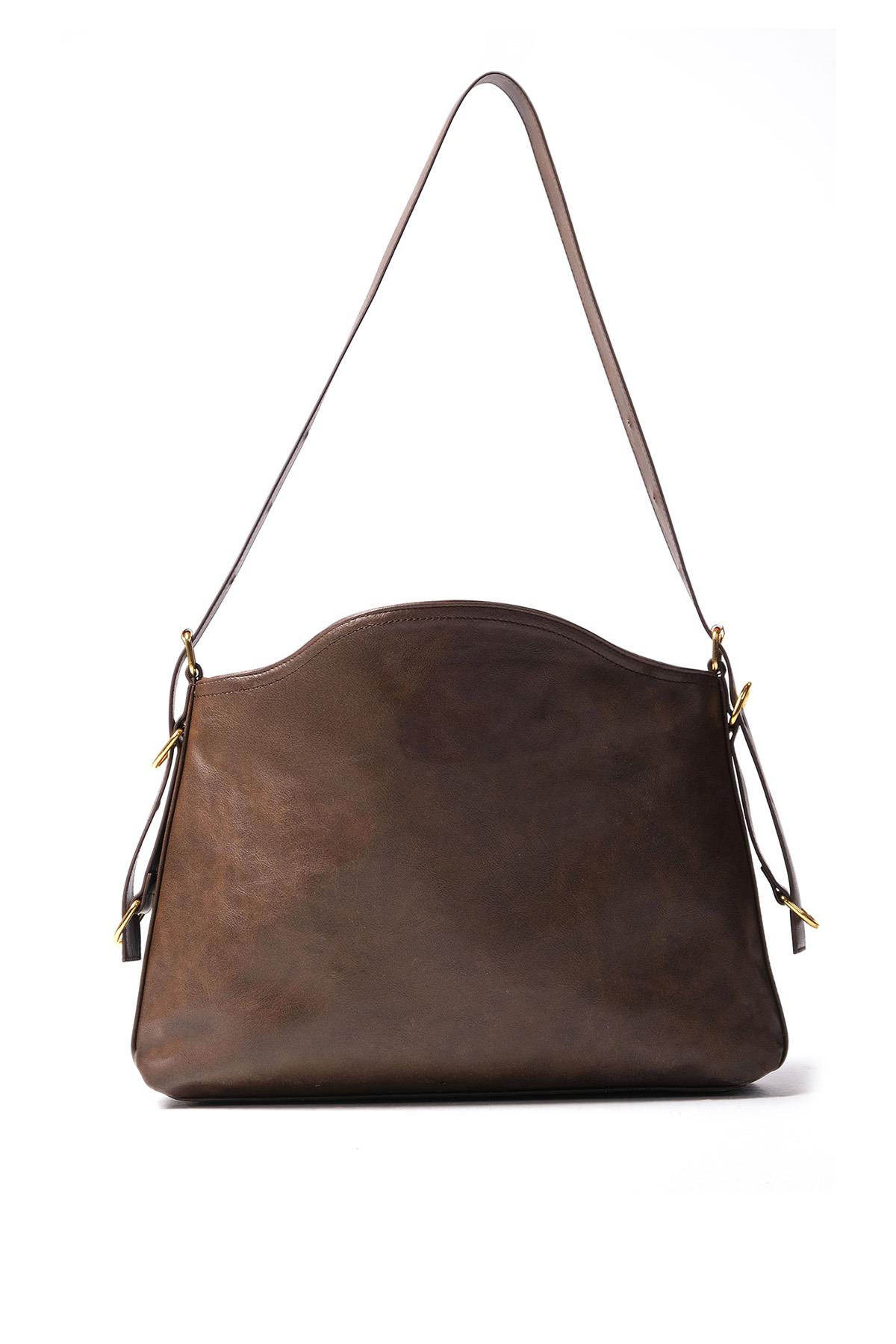 Kahverengi Kemer Detaylı Omuz Çantası