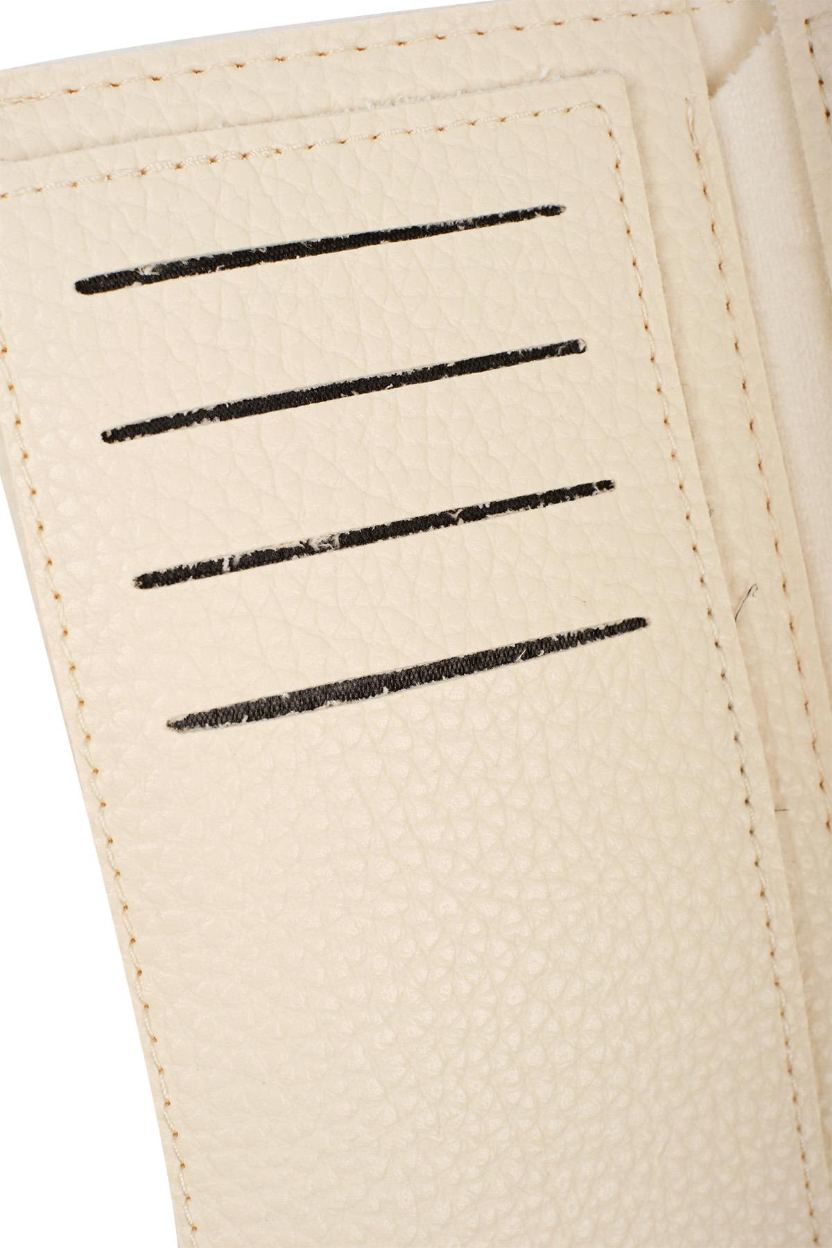 Krem Renk Gold Halka Tokalı Cüzdan 