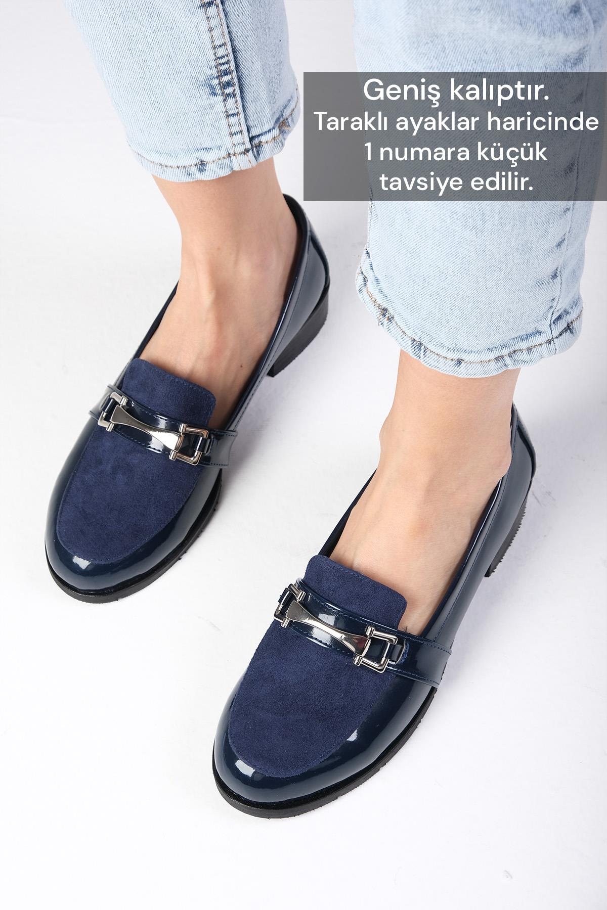 Bernice Lacivert Renk Rugan Oxford Ayakkabı