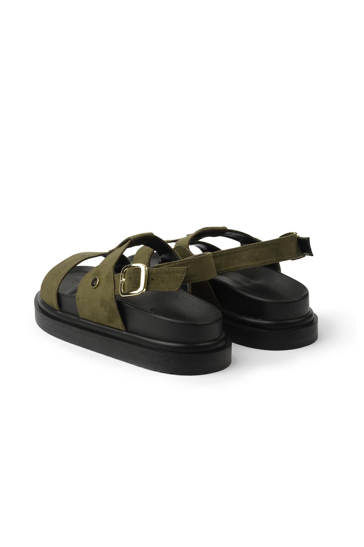 Lexi Haki Renk Platform Tabanlı Sandalet