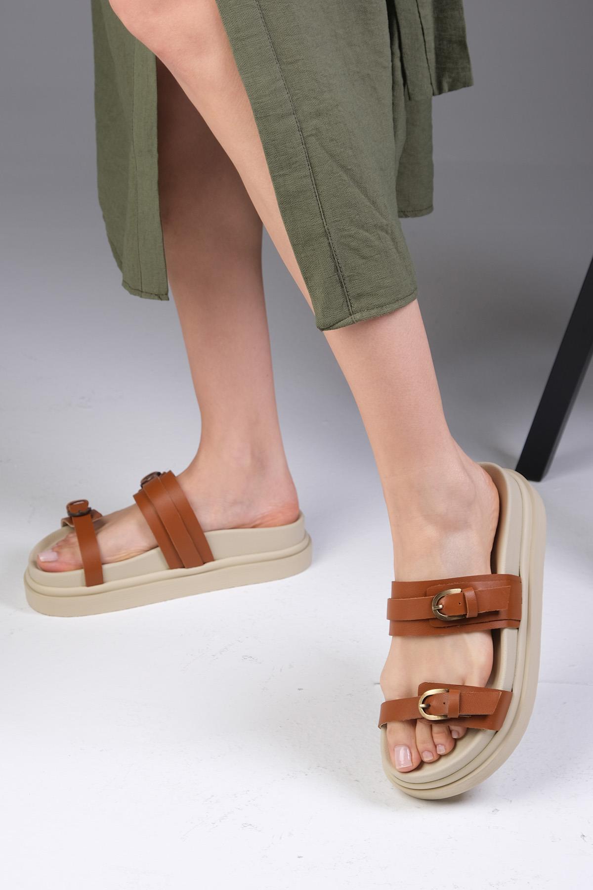 Marlis Hakiki Deri Taba Renk Terlik