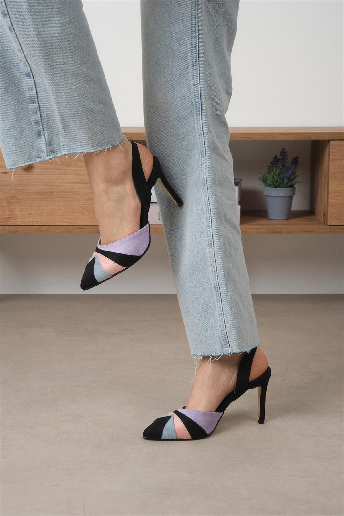 Valentina Multi Renk Topuklu Ayakkabı