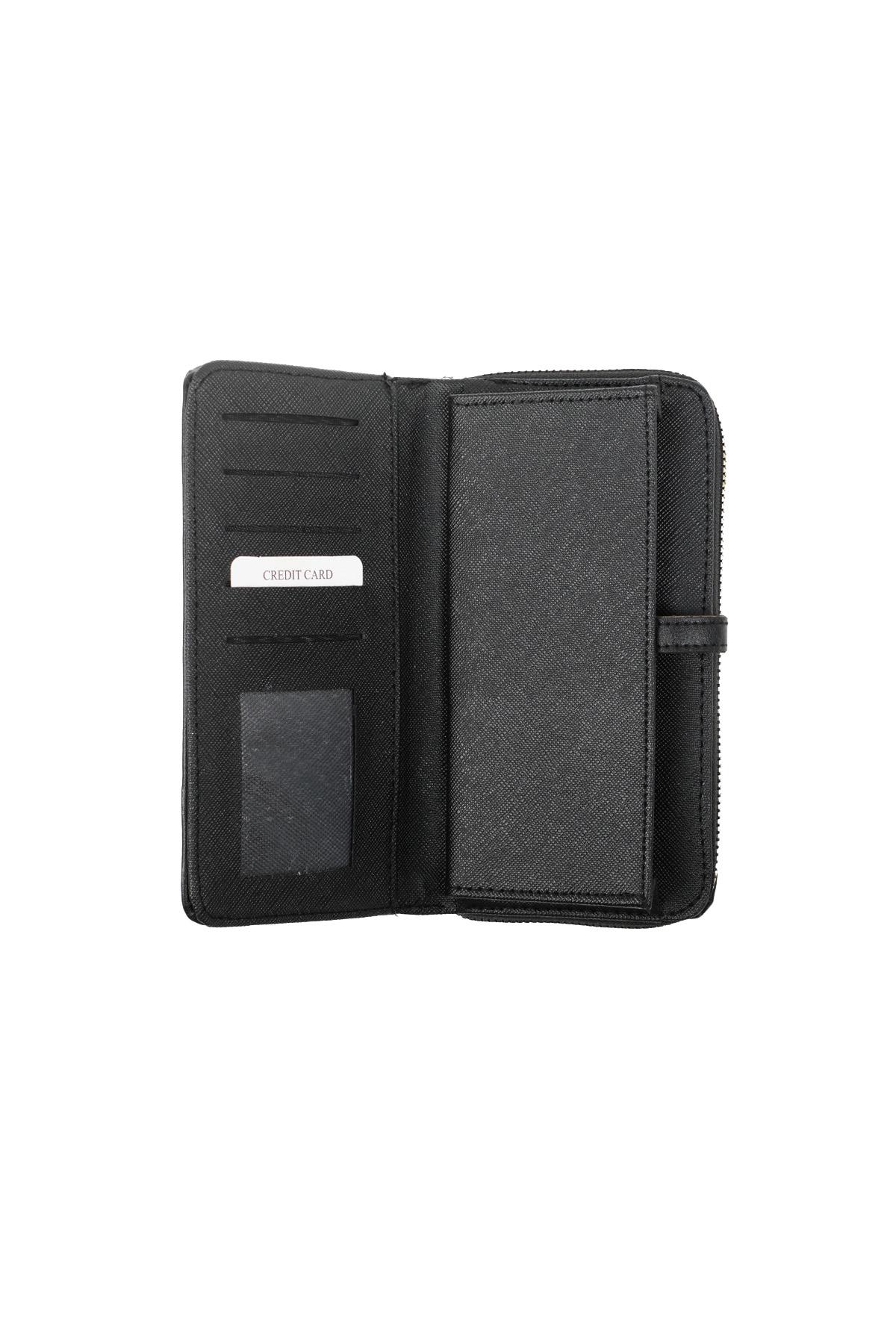 Siyah Renk Fermuarlı Cüzdan 