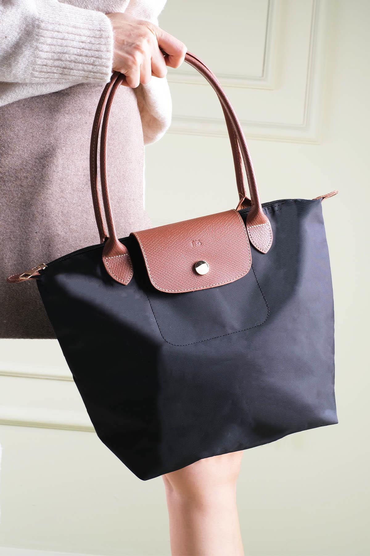 Siyah Renk Katlanabilir Omuz Çantası