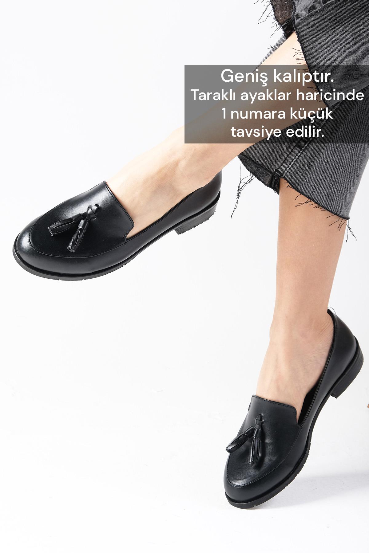 Iris Siyah Renk Oxford Ayakkabı