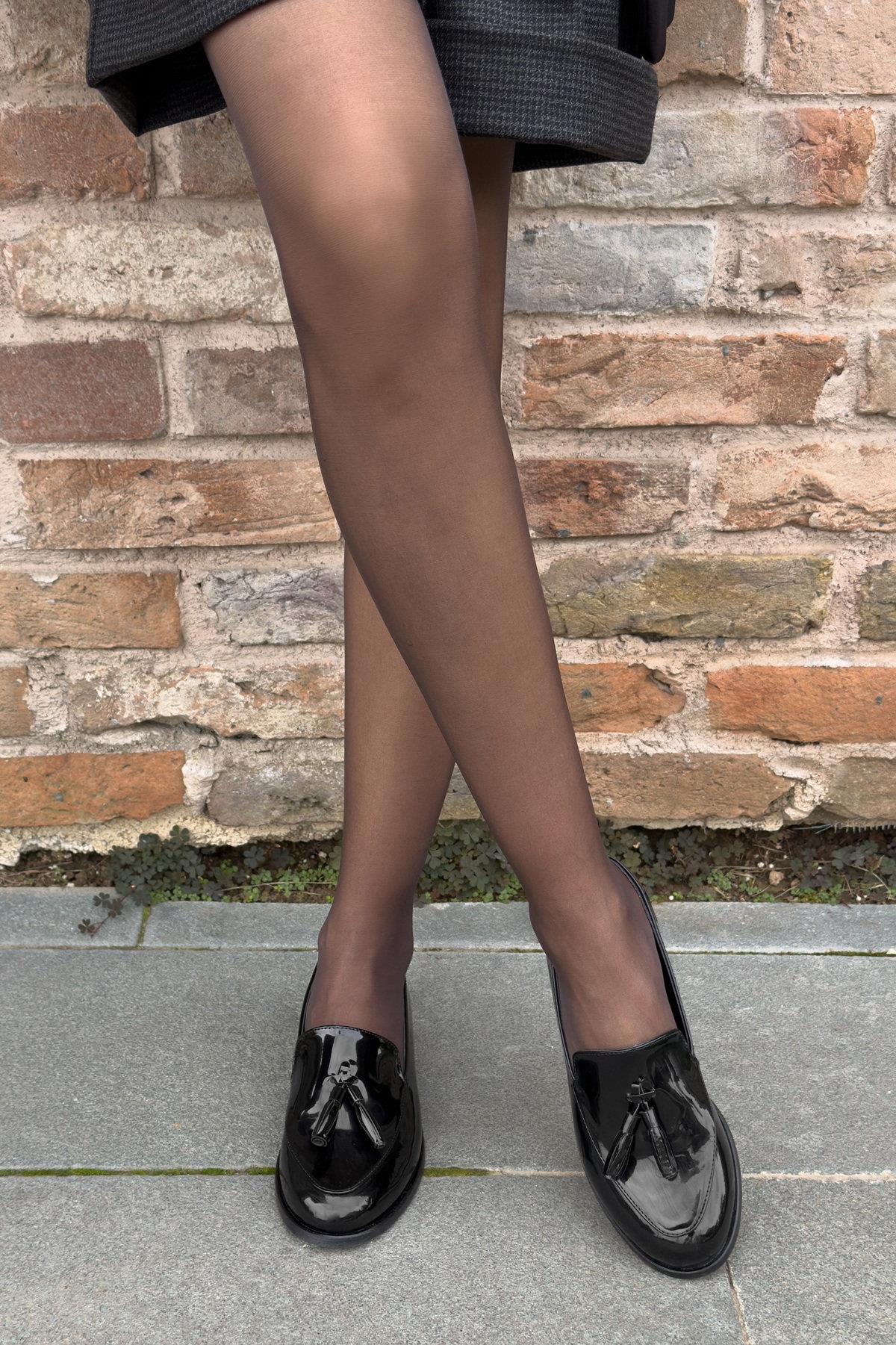 Iris Siyah Renk Rugan Oxford Ayakkabı