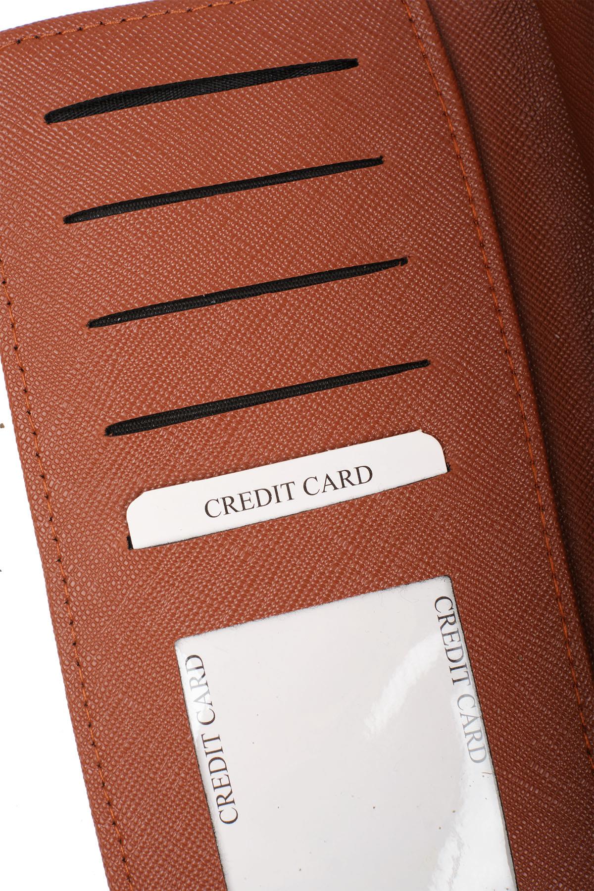 Taba Renk Fermuarlı Cüzdan 