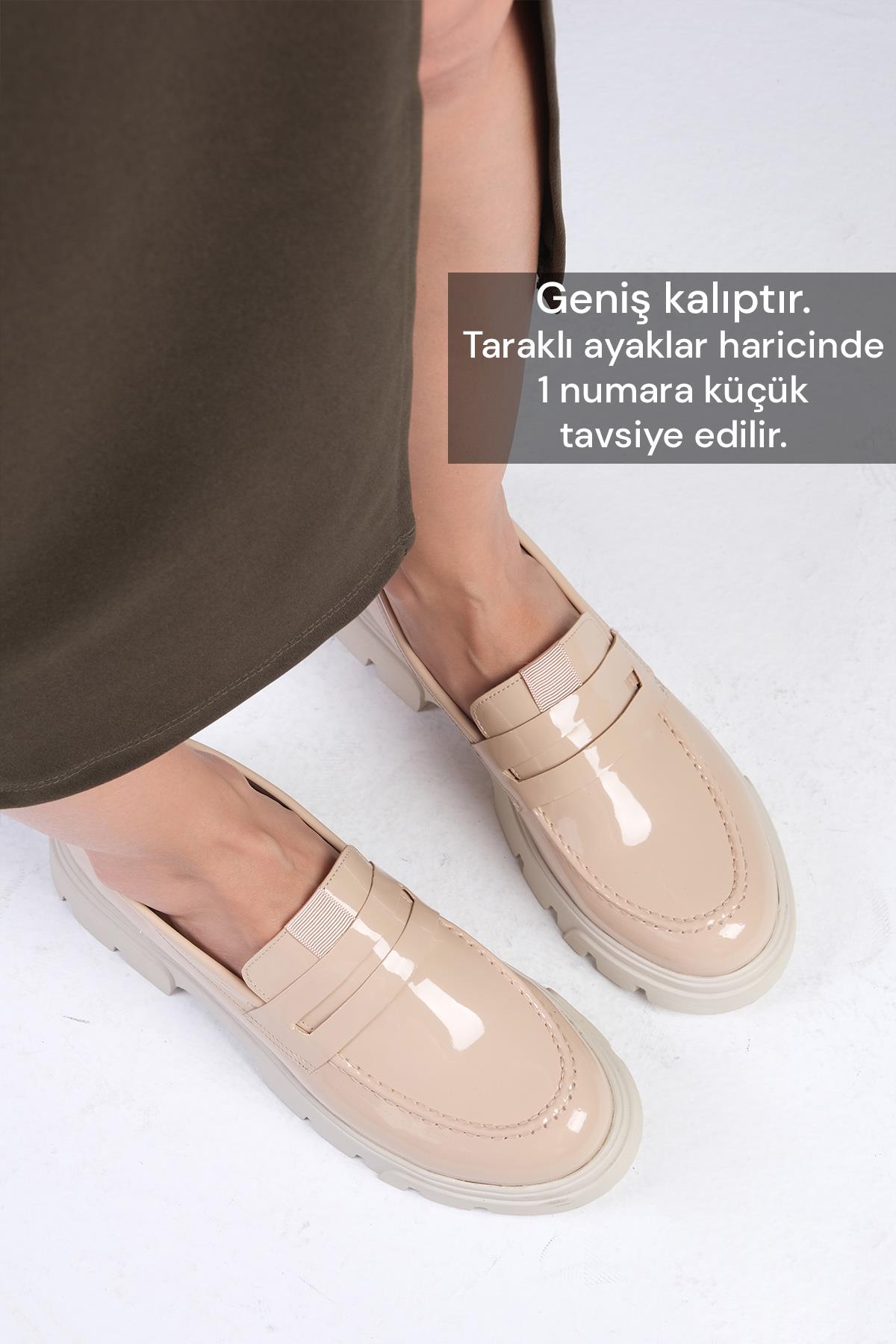 Casey Ten Rengi Kalın Tabanlı Oxford Ayakkabı