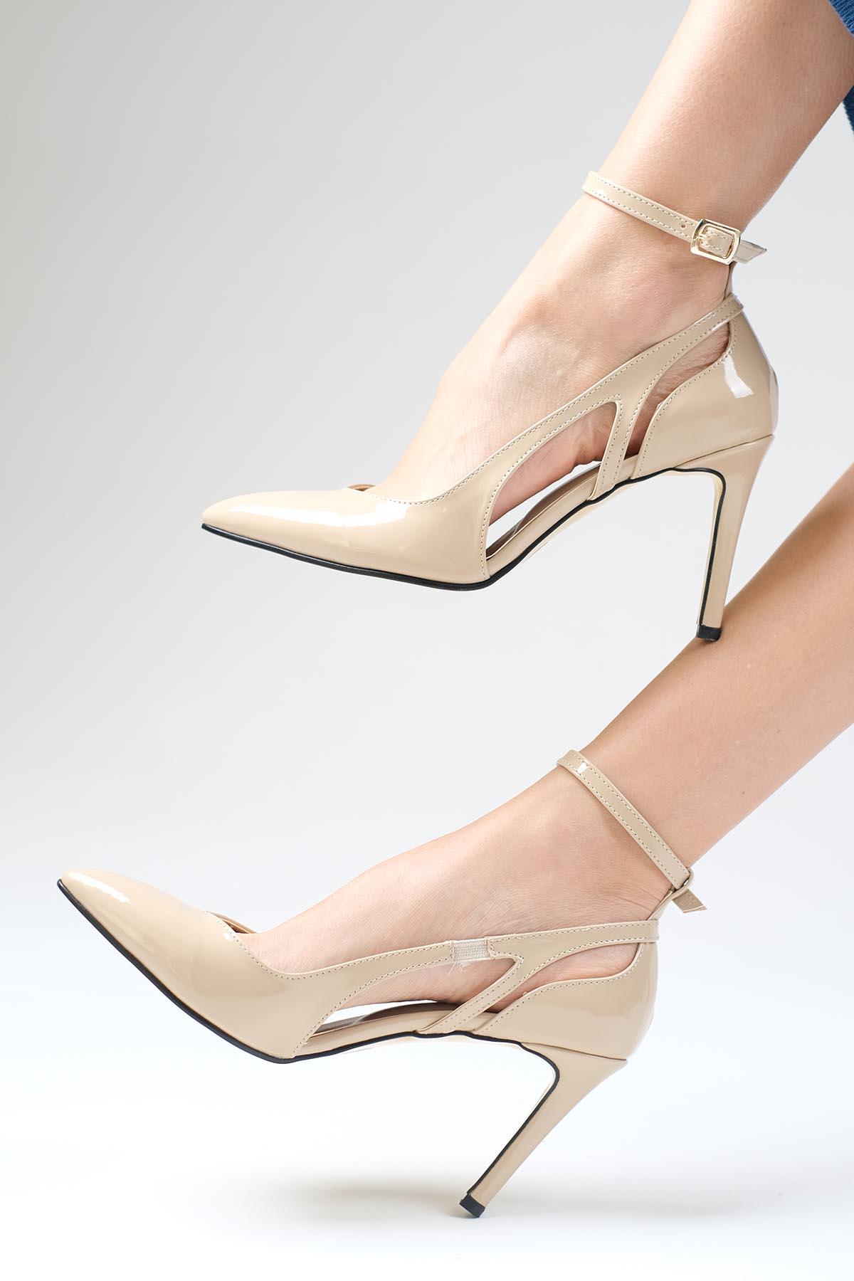 Diana Ten Rengi Rugan Topuklu Ayakkabı