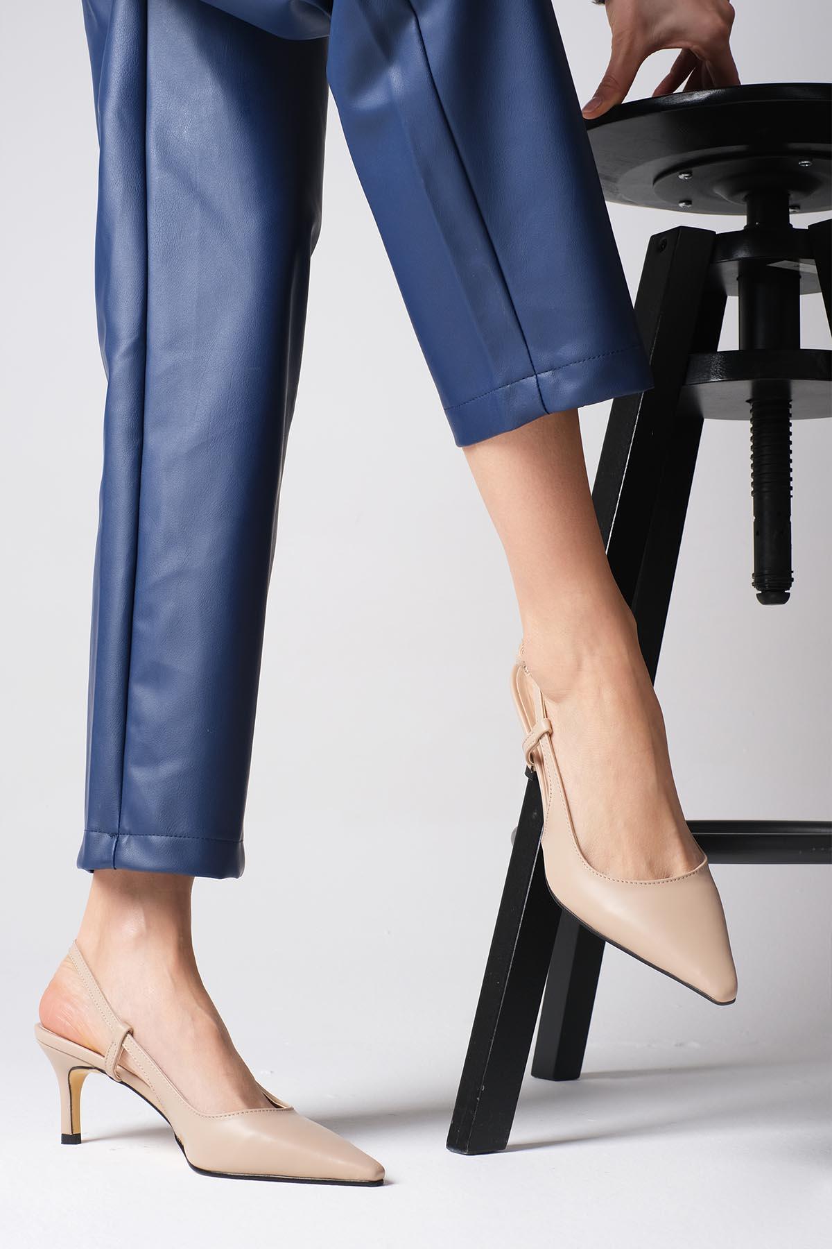 Venüs Ten Renk Topuklu Ayakkabı