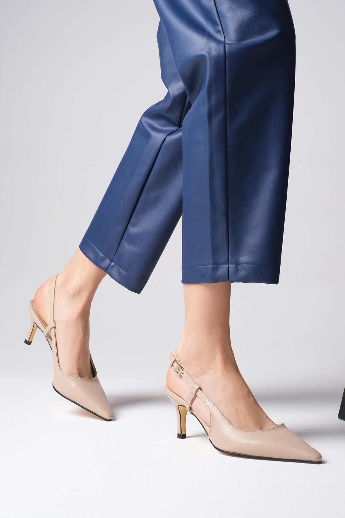 Venüs Ten Renk Topuklu Ayakkabı