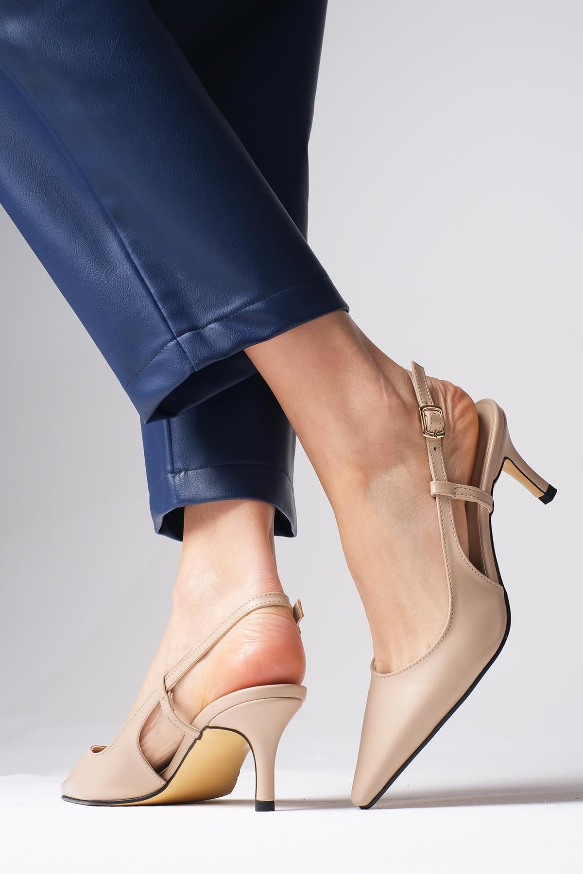 Venüs Ten Renk Topuklu Ayakkabı