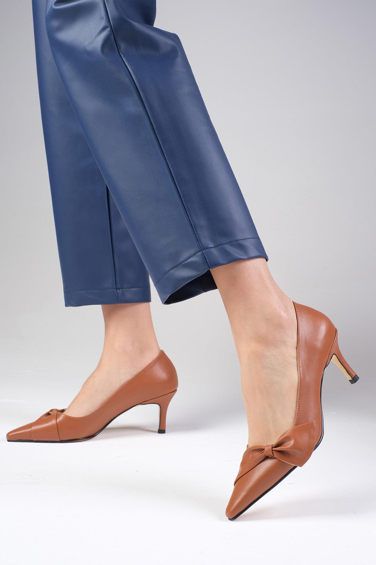 Orlanda Taba Renk Topuklu Ayakkabı