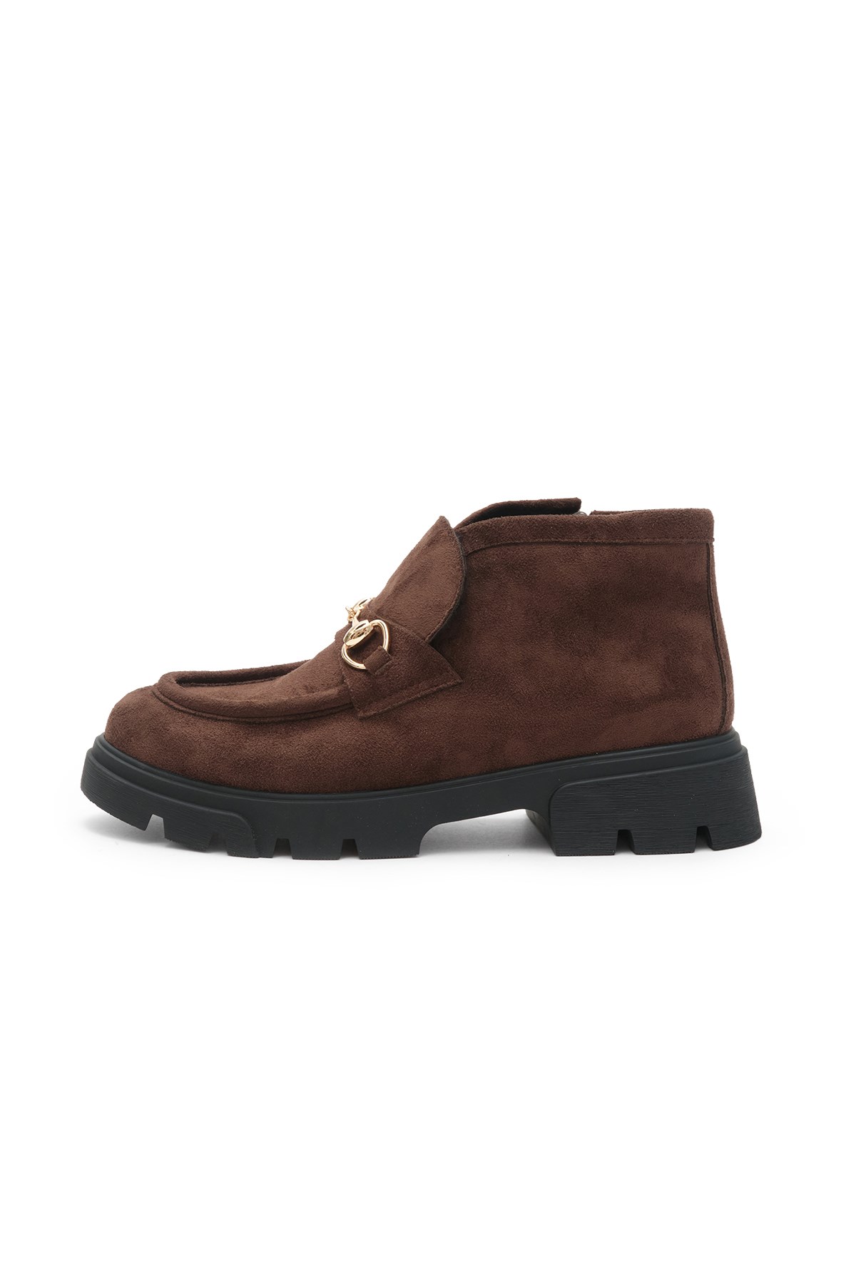 Kahverengi Toka Detaylı Loafer Bot