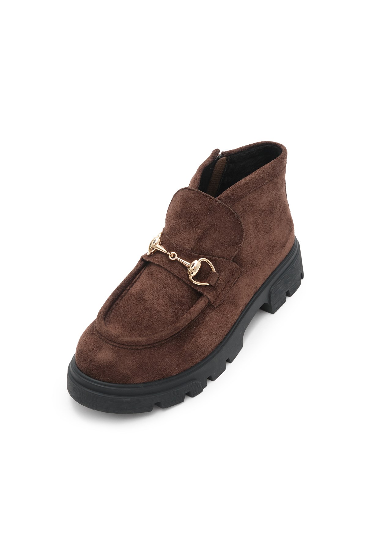 Kahverengi Toka Detaylı Loafer Bot