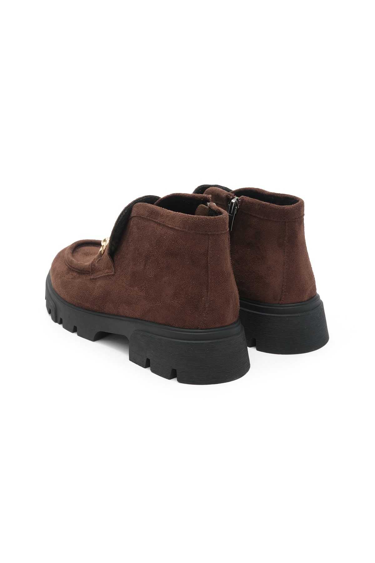 Kahverengi Toka Detaylı Loafer Bot
