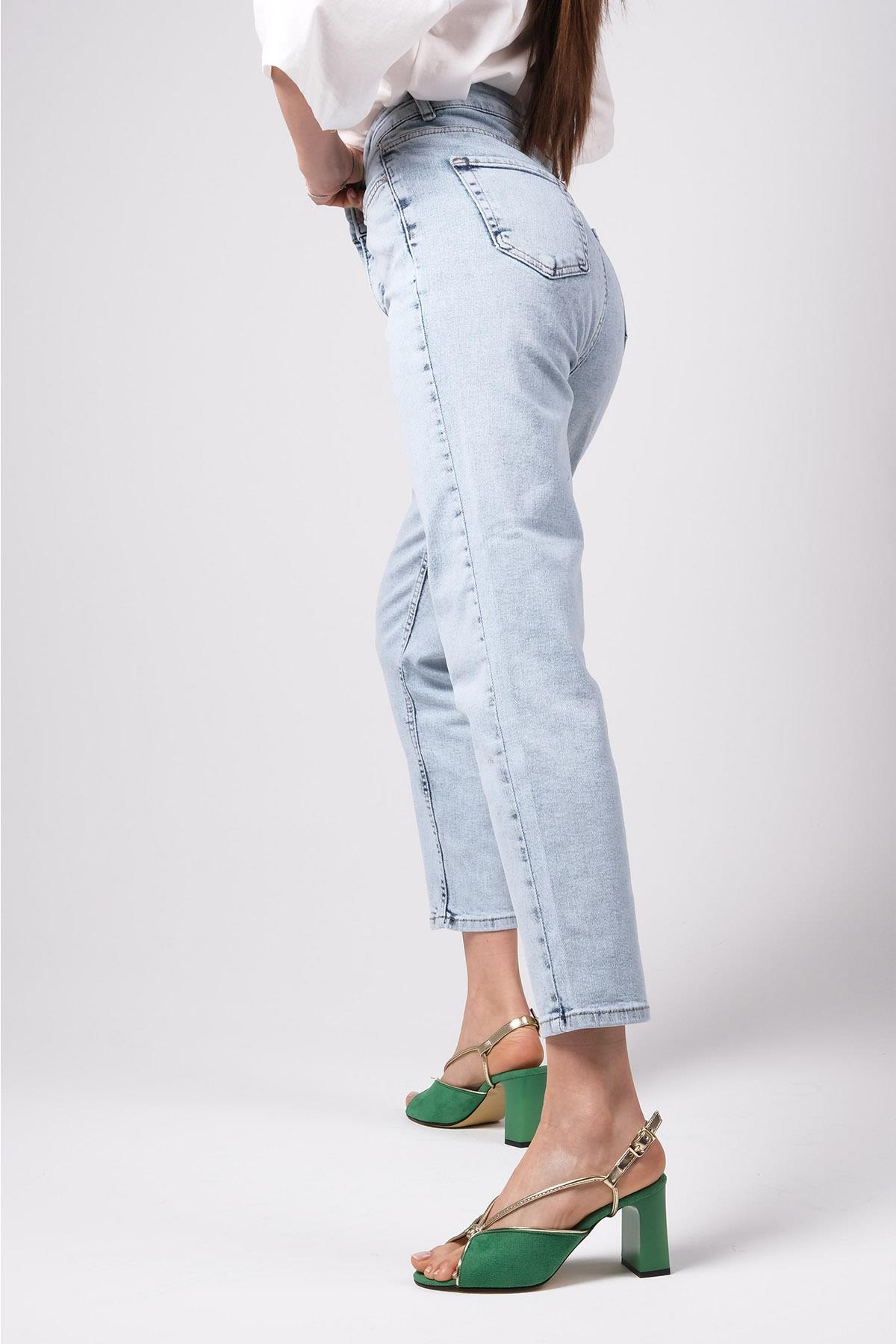 MIOROPA  Açık Mavi Mom Jean Pantolon