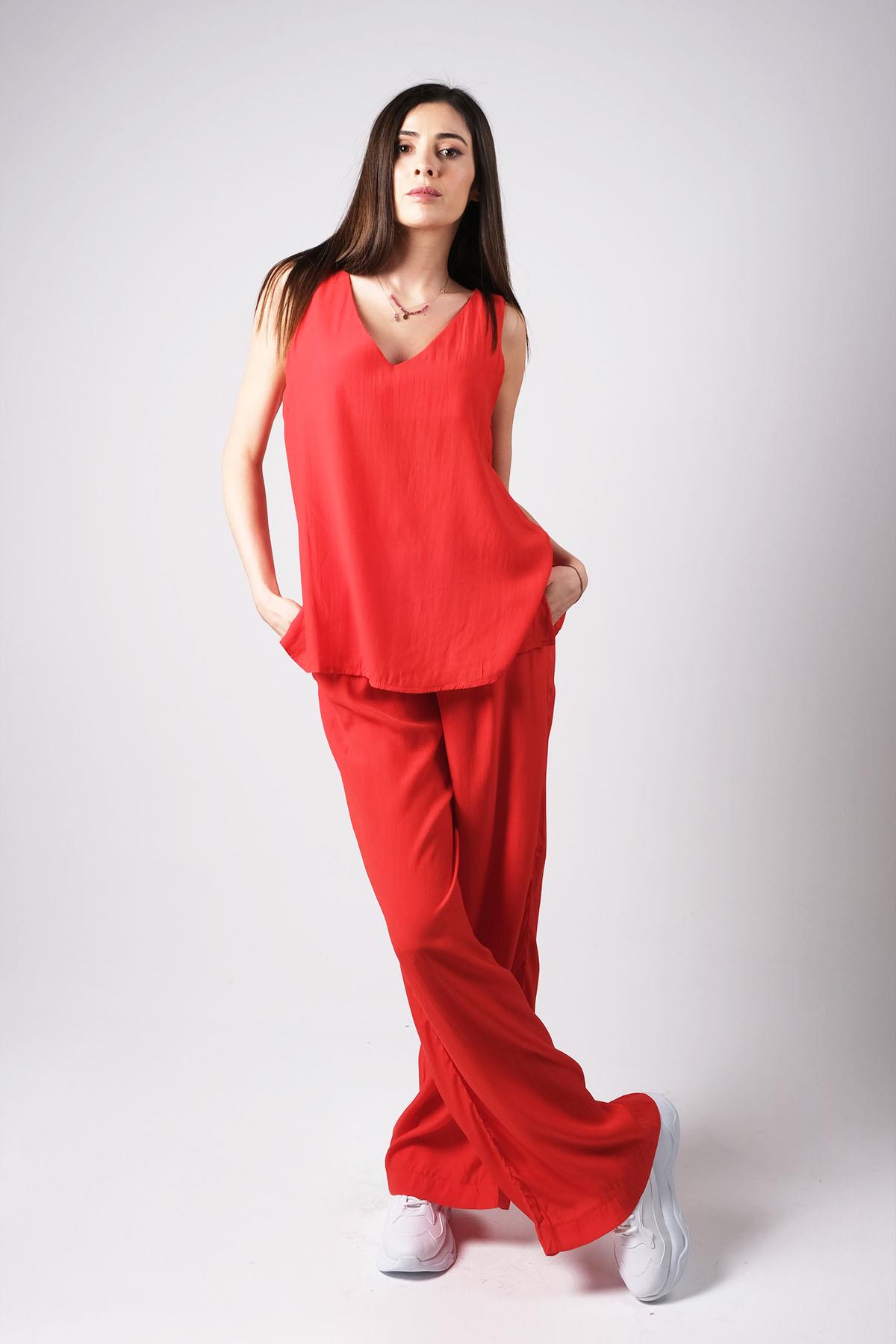 MIOROPA Nar Çiçeği V Yaka Salaş 2li Takım 