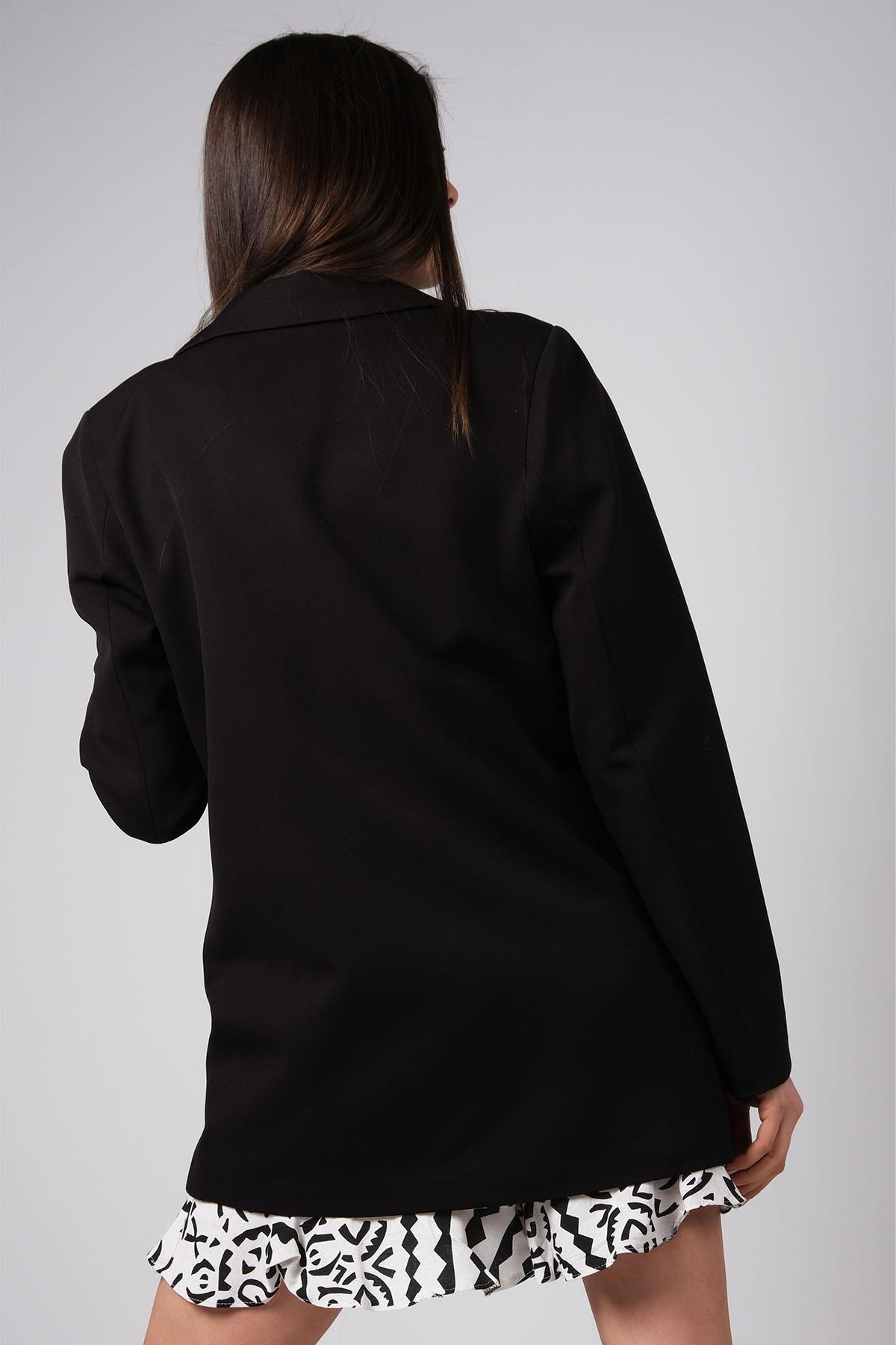 MIOROPA Siyah Renk Oversize Ceket