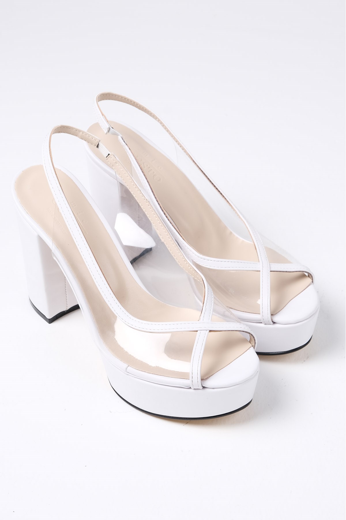 Nichole Beyaz Renk Platformlu Abiye Ayakkabı