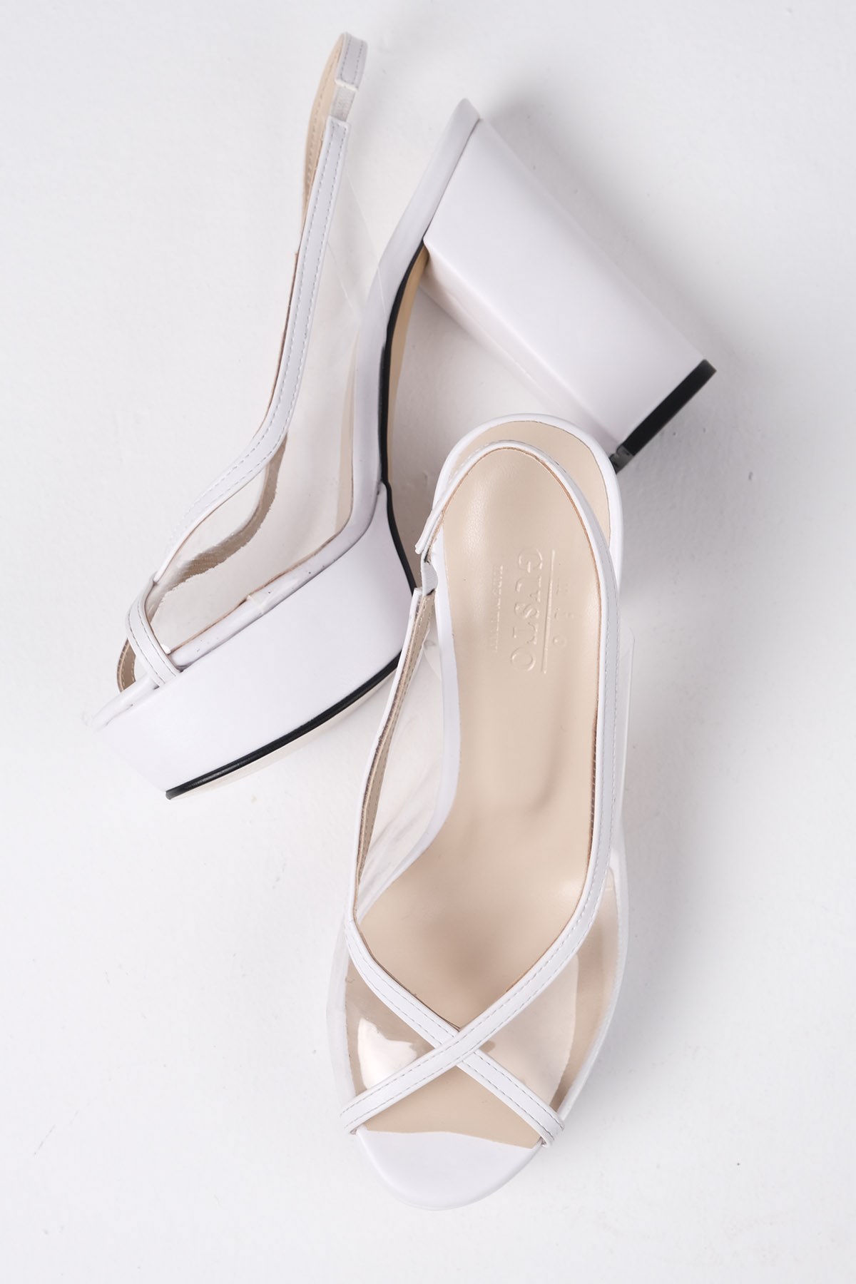 Nichole Beyaz Renk Platformlu Abiye Ayakkabı