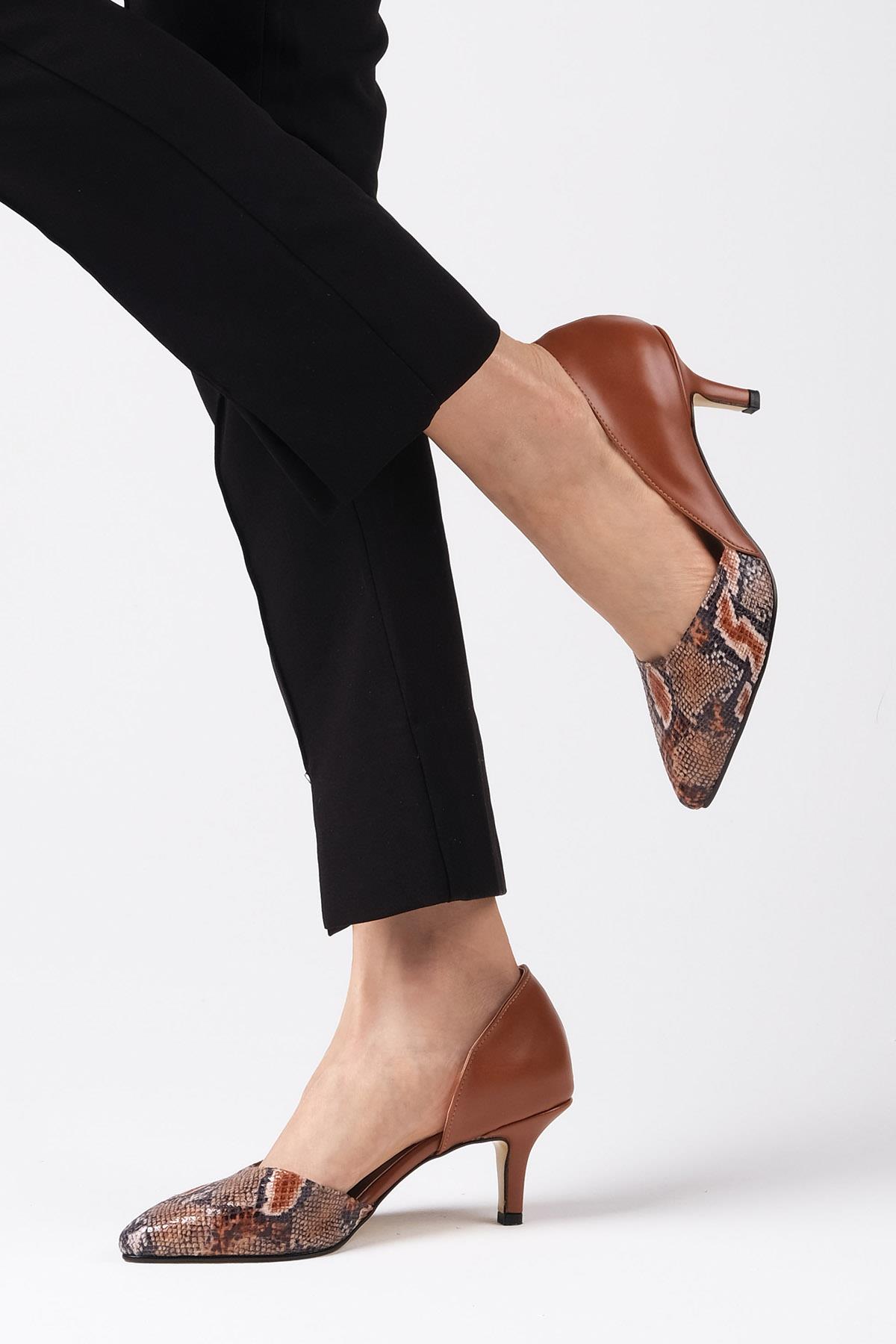 Rene Taba Renk Topuklu Ayakkabı