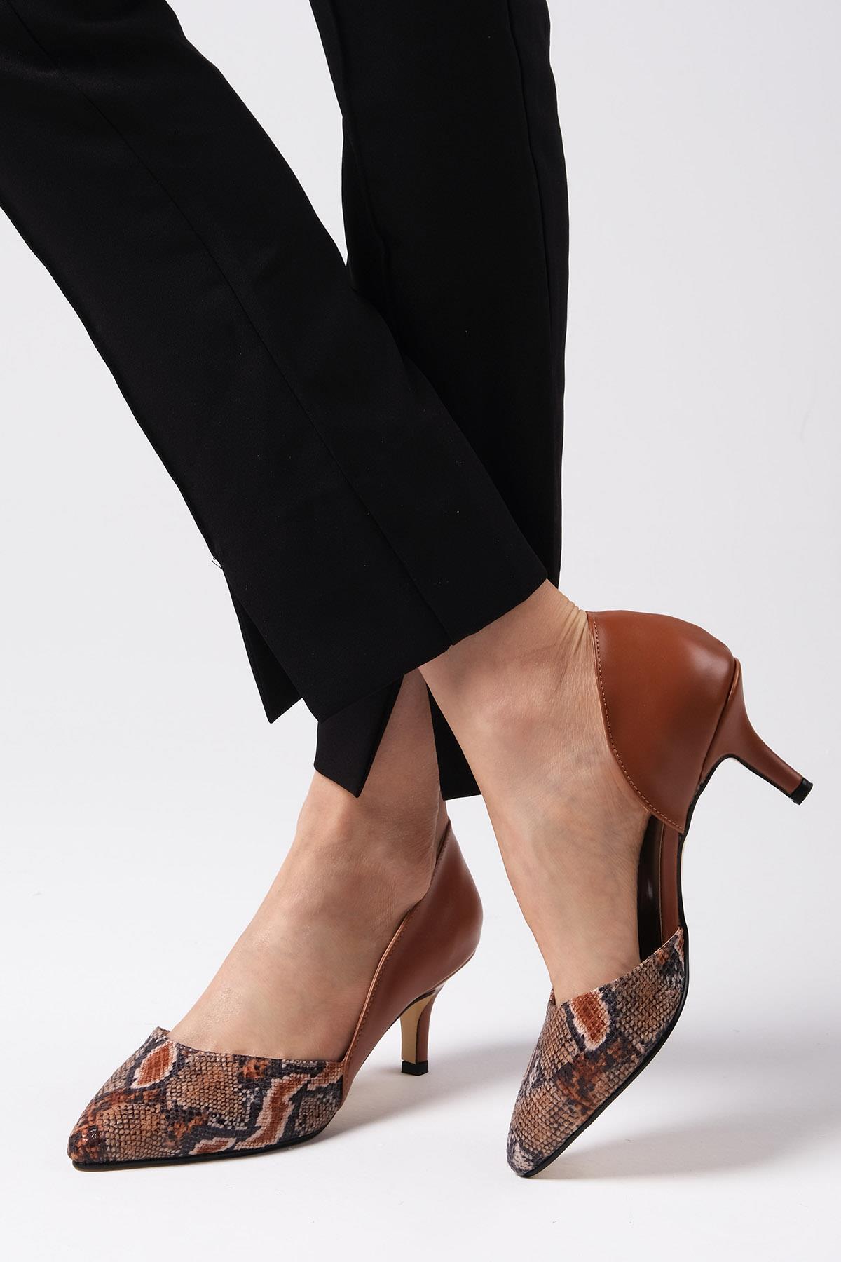 Rene Taba Renk Topuklu Ayakkabı