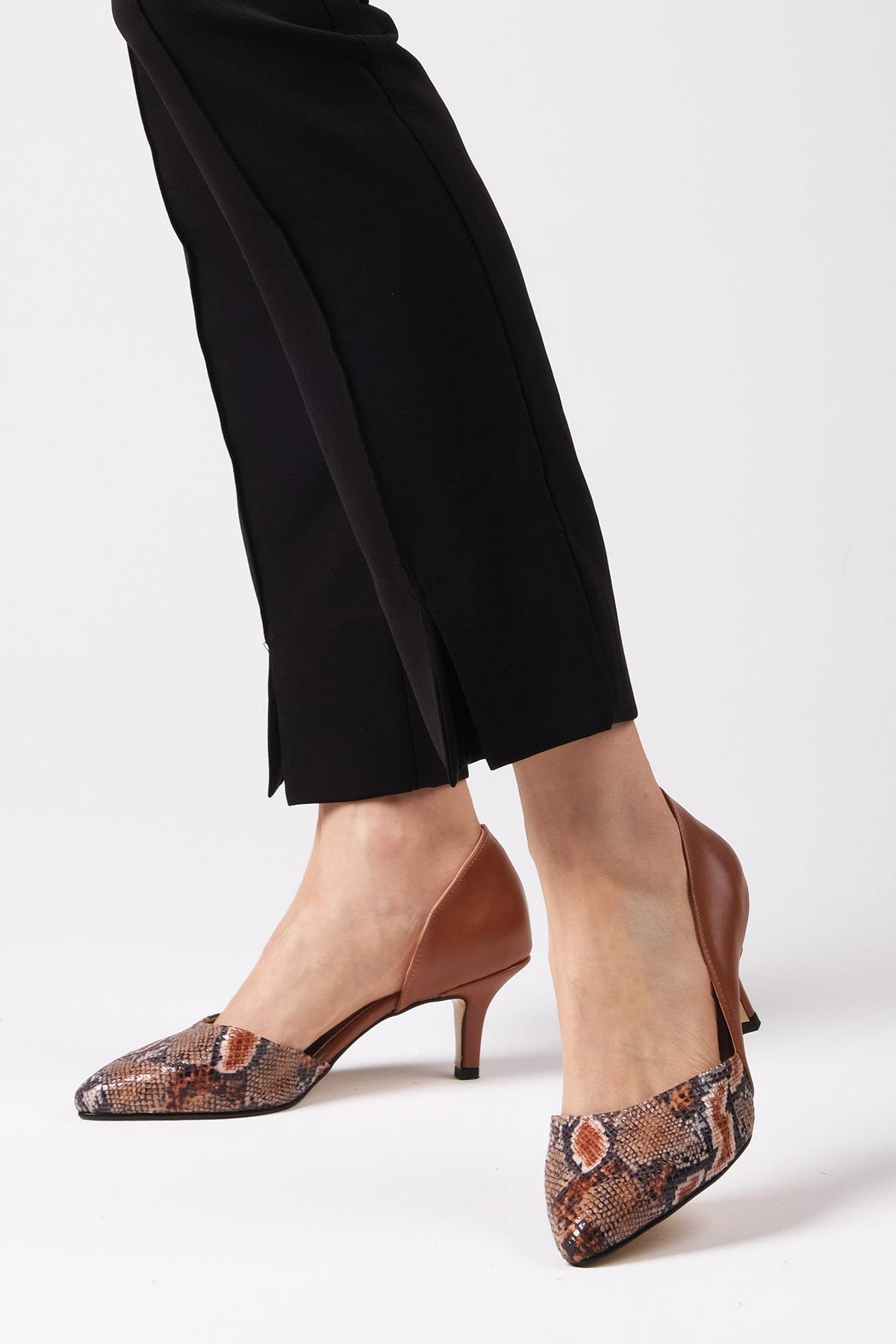 Rene Taba Renk Topuklu Ayakkabı