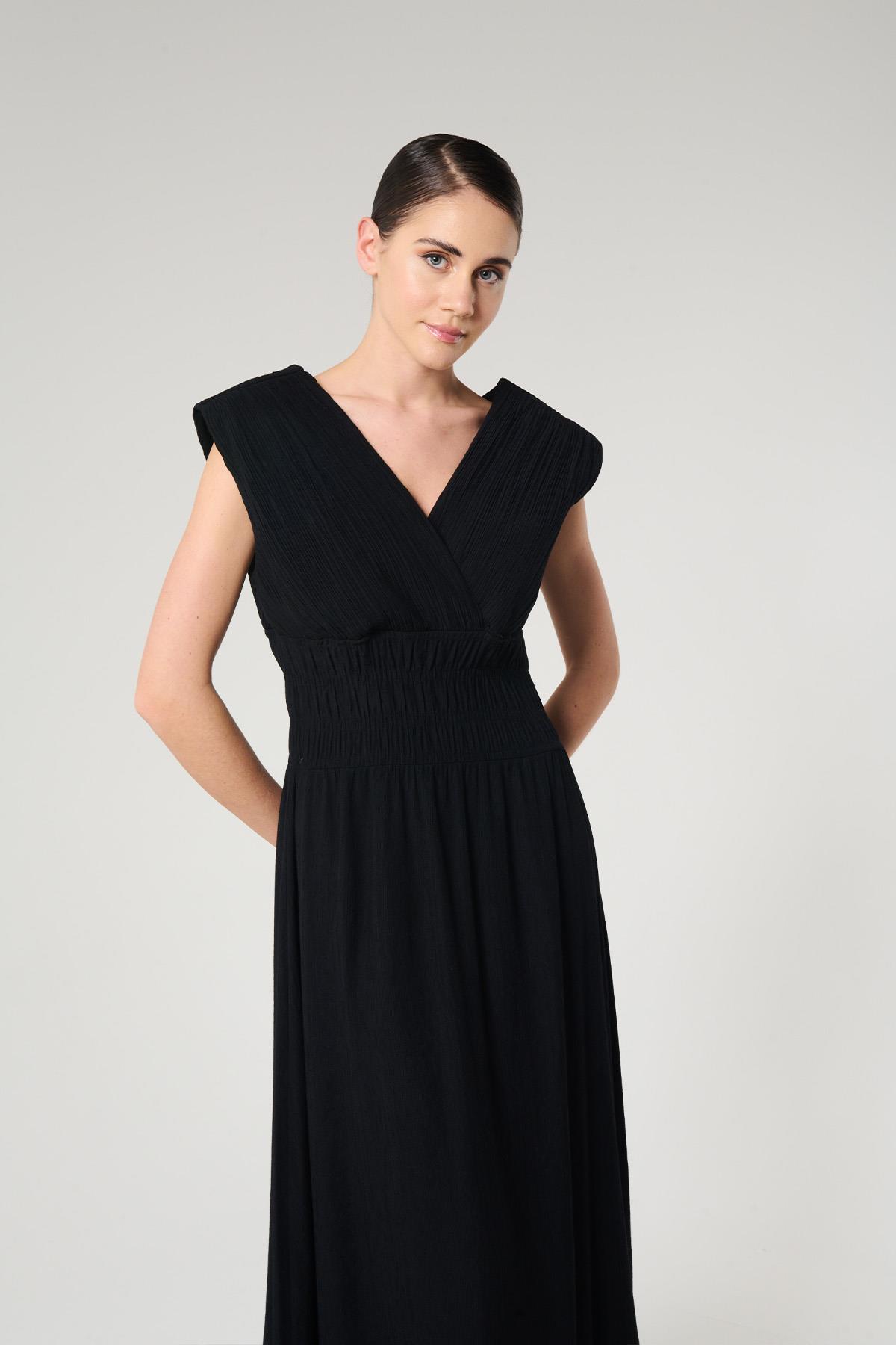 Siyah Renk Gipeli Elbise