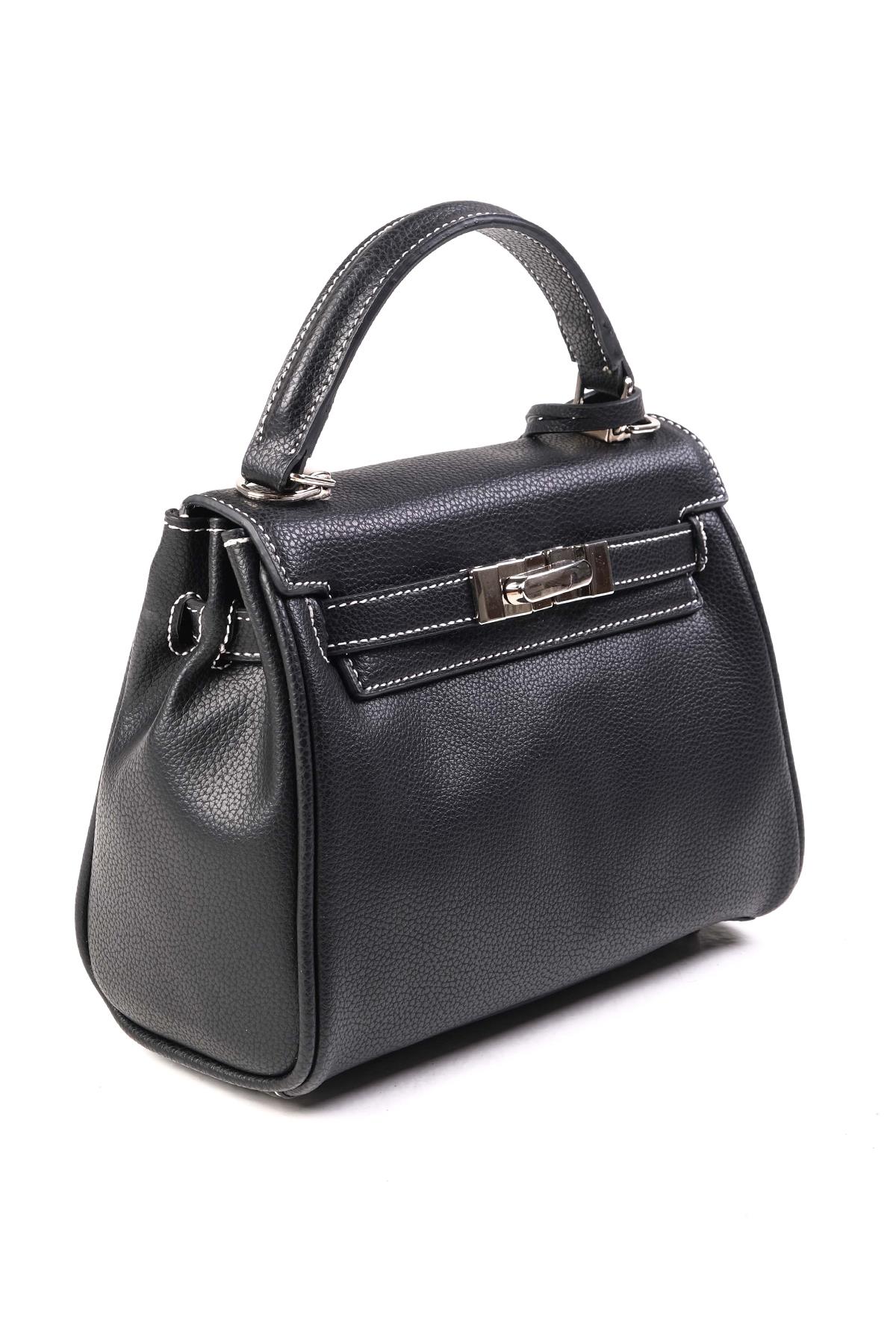 Siyah Renk Küçük Boy El ve Omuz Çantası