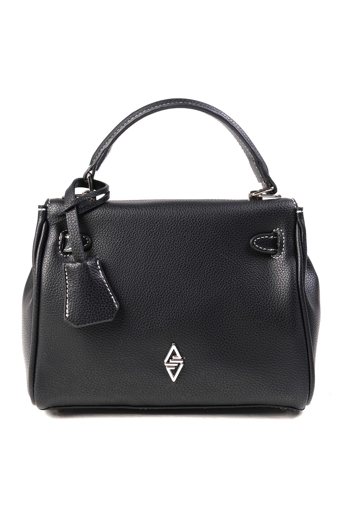 Siyah Renk Küçük Boy El ve Omuz Çantası