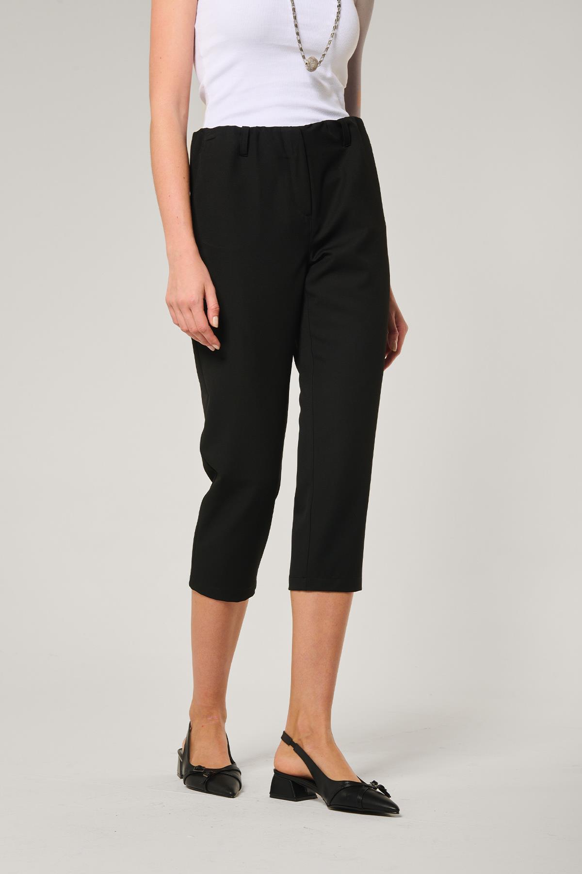 Siyah Renk Skinny Bermuda