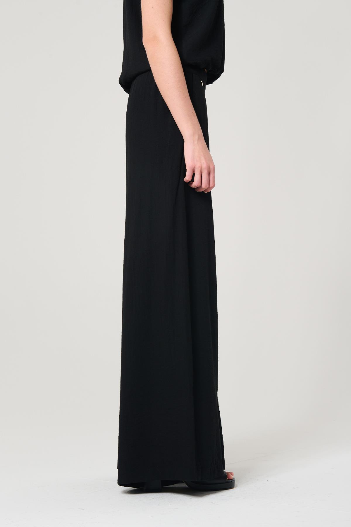 Siyah Renk Palazzo Pantolon