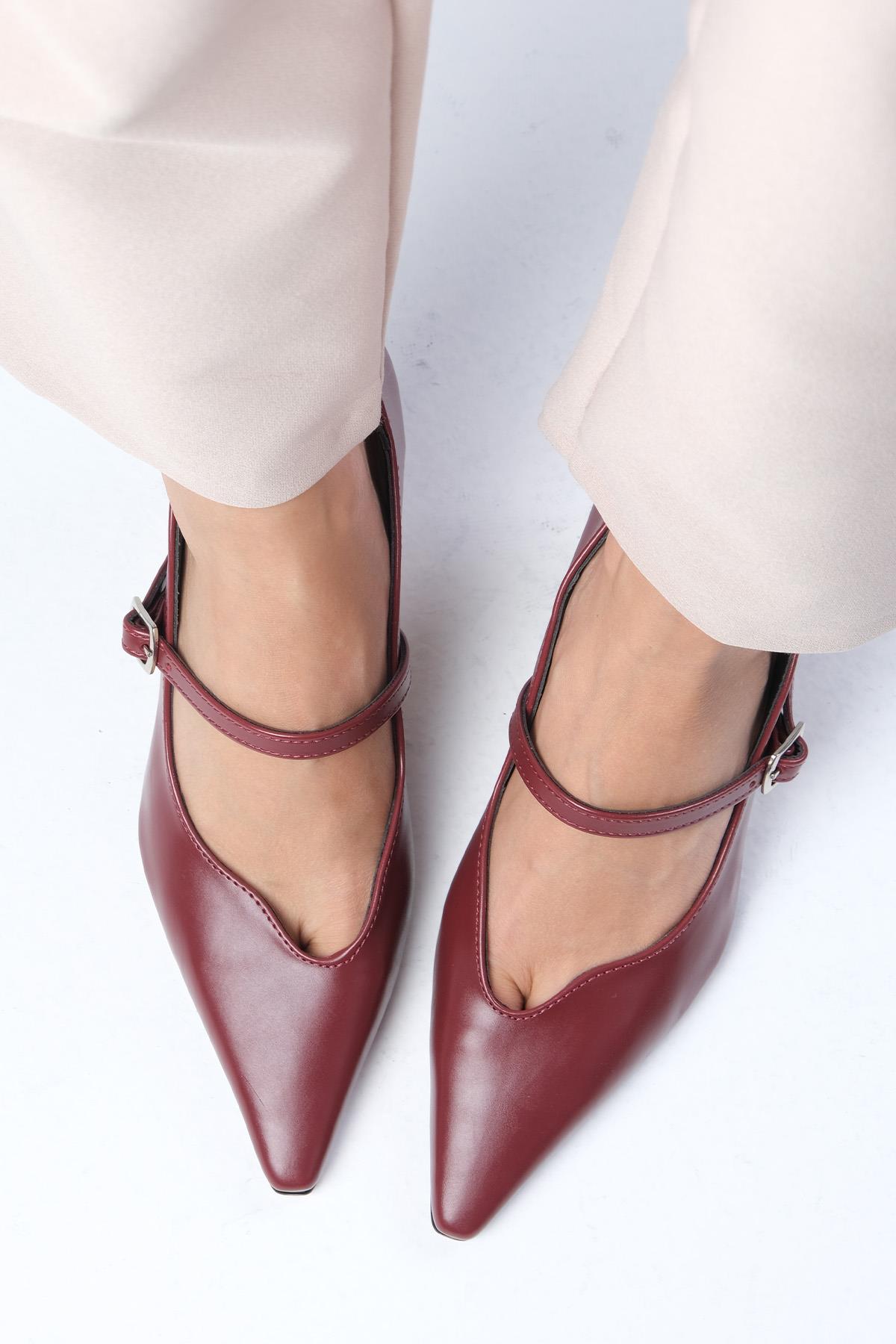 Solene Burgundy Heels