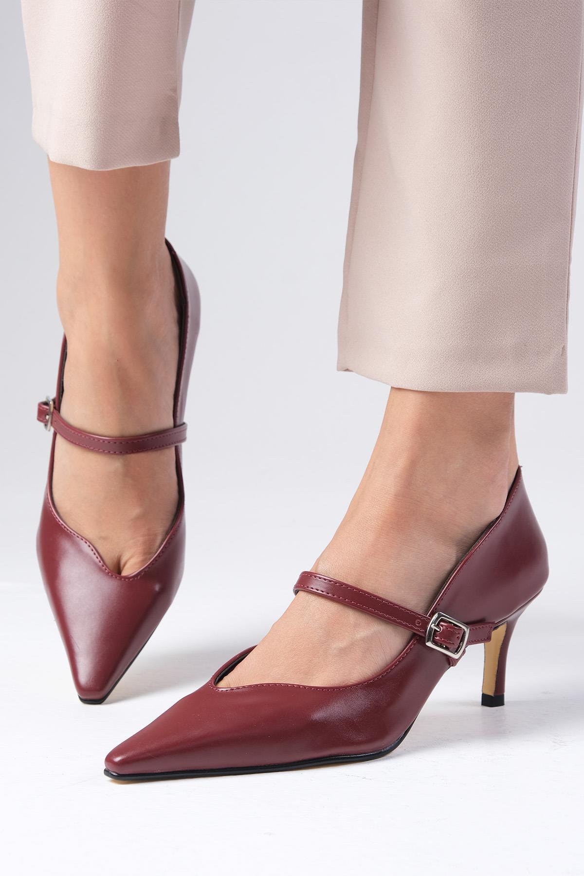 Solene Burgundy Heels