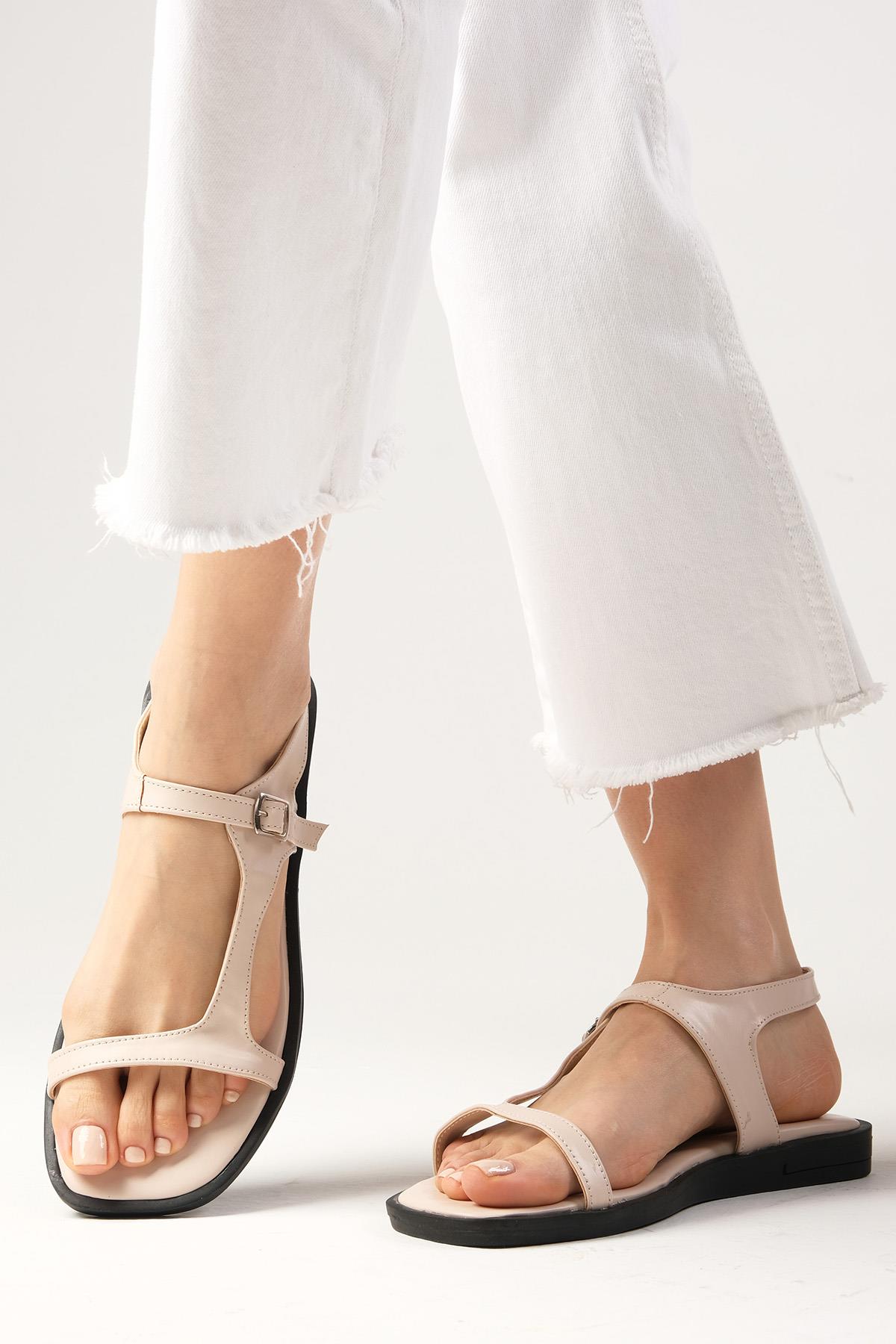 Sydney Ten Rengi Düz Tabanlı Sandalet