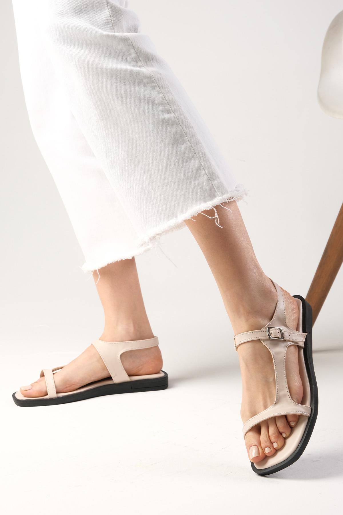 Sydney Ten Rengi Düz Tabanlı Sandalet