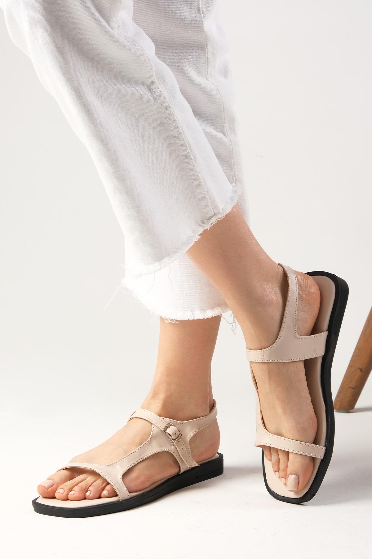 Sydney Ten Rengi Düz Tabanlı Sandalet