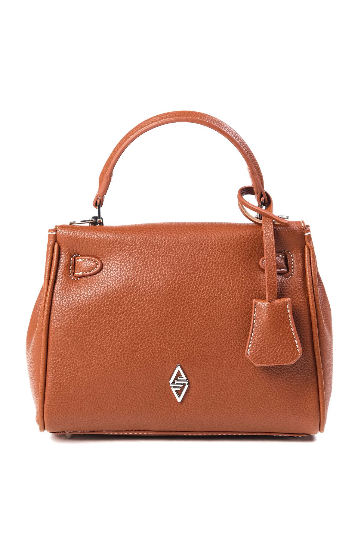 Taba Renk Küçük Boy El ve Omuz Çantası